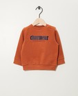 Roest sweater van biokatoen (NL) - met opschrift - Cuddles and Smiles