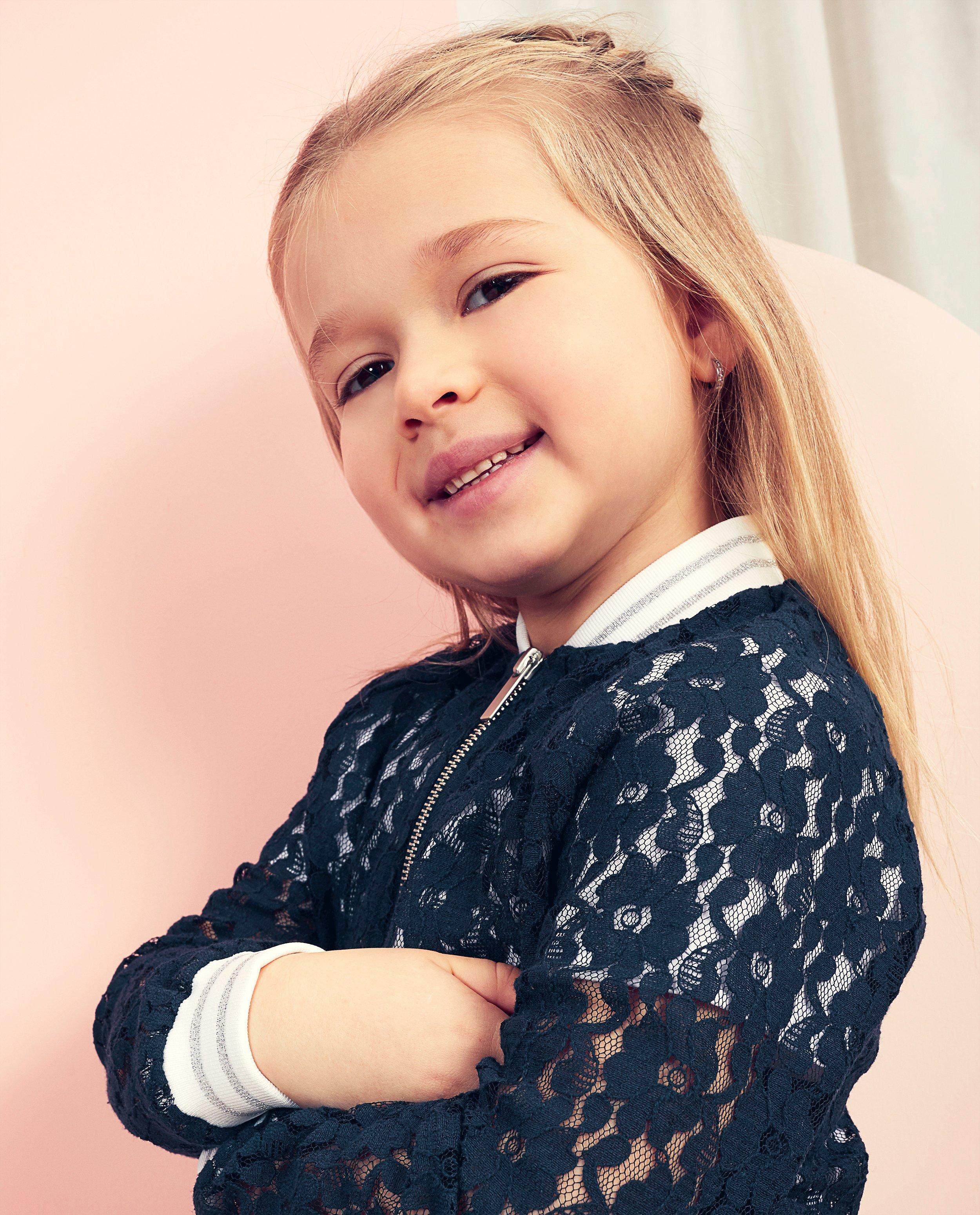Blazers - Blauw vest met kant Communie