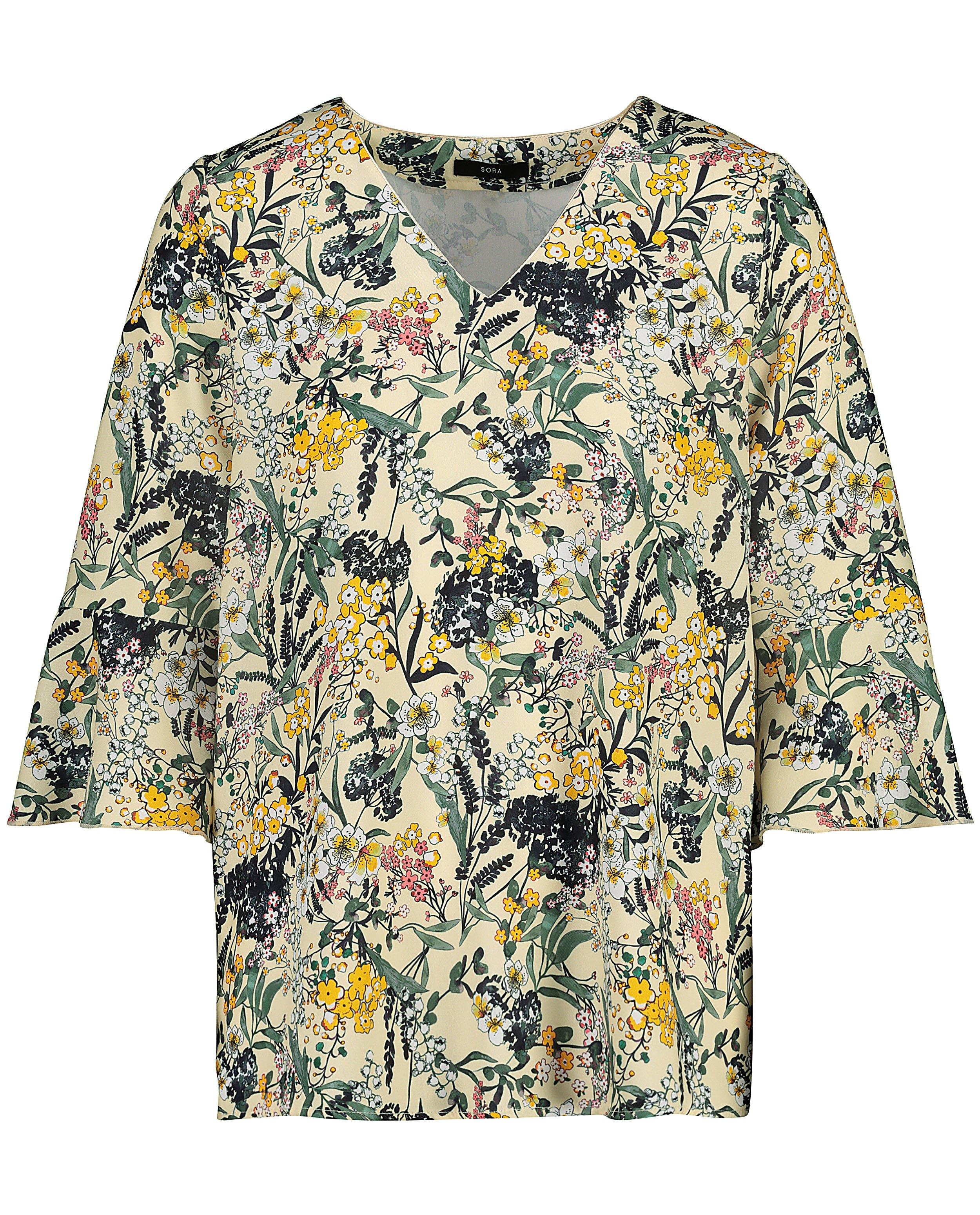 Gele blouse met bloemenprint Sora - null - Sora