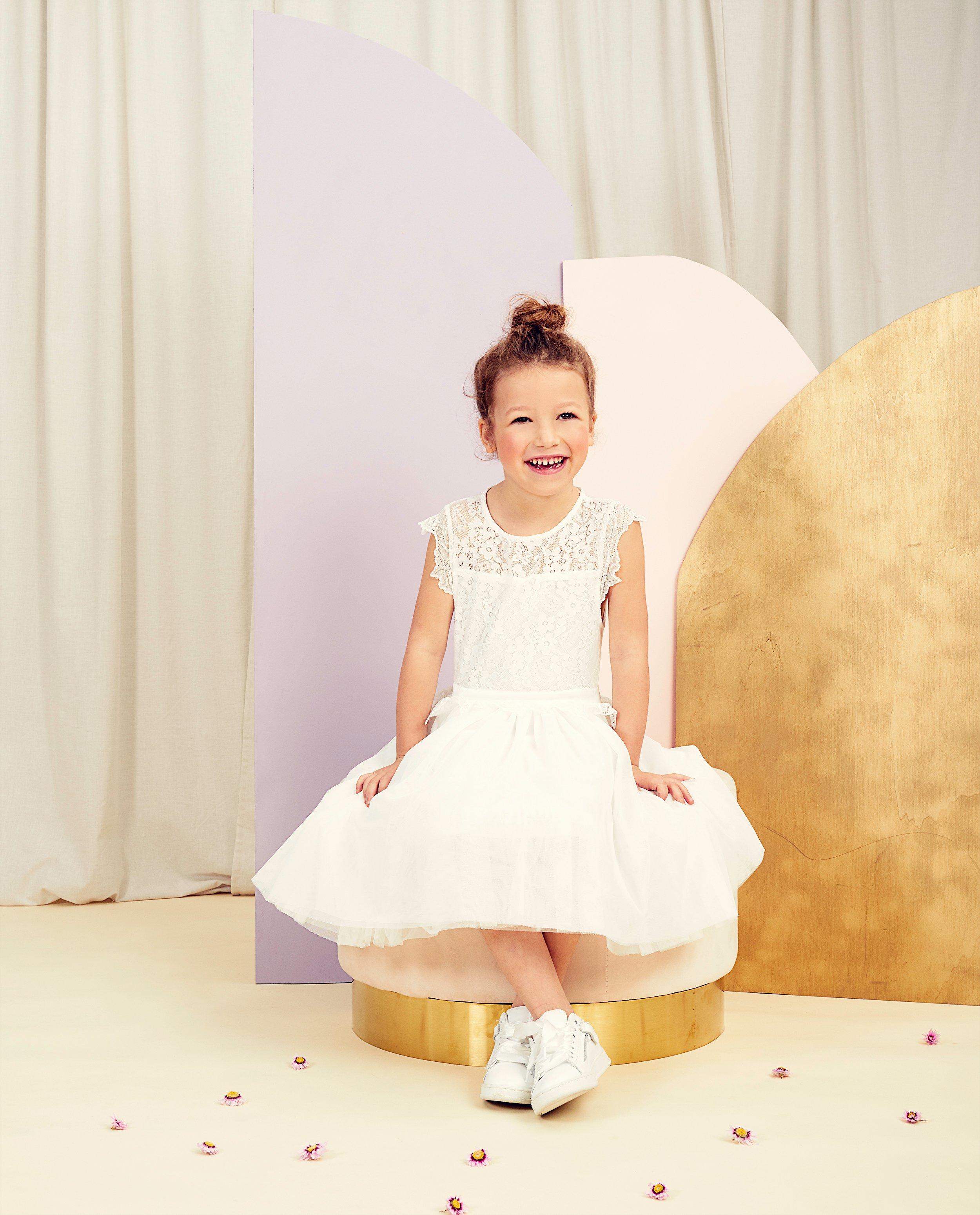 Witte jurk met kant Communie - Product Detail - lichtbeige - afbeelding nummer 2