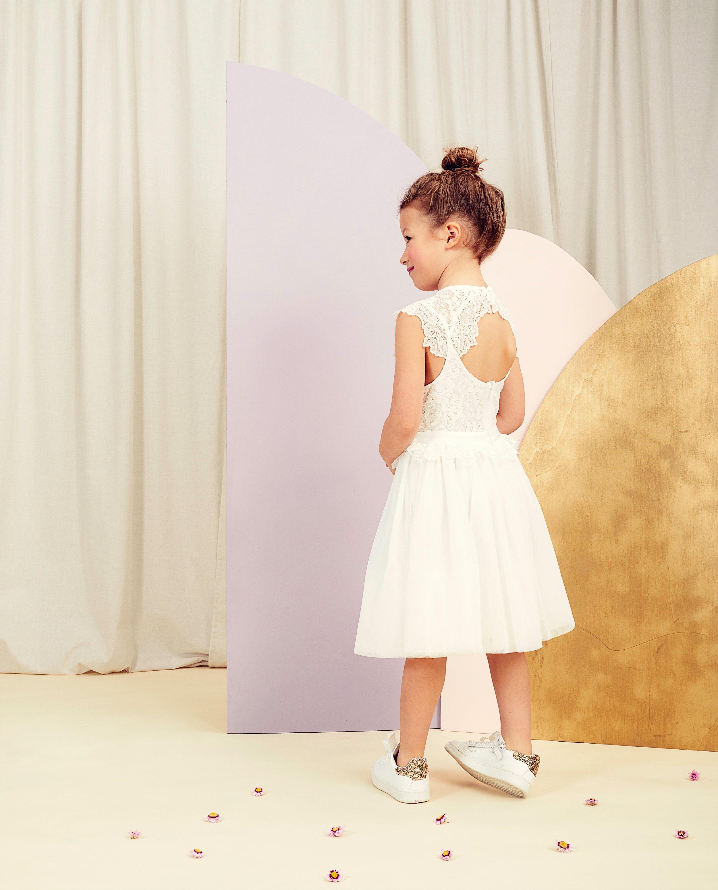 Witte jurk met kant Communie - Product Detail - lichtbeige - afbeelding nummer 3