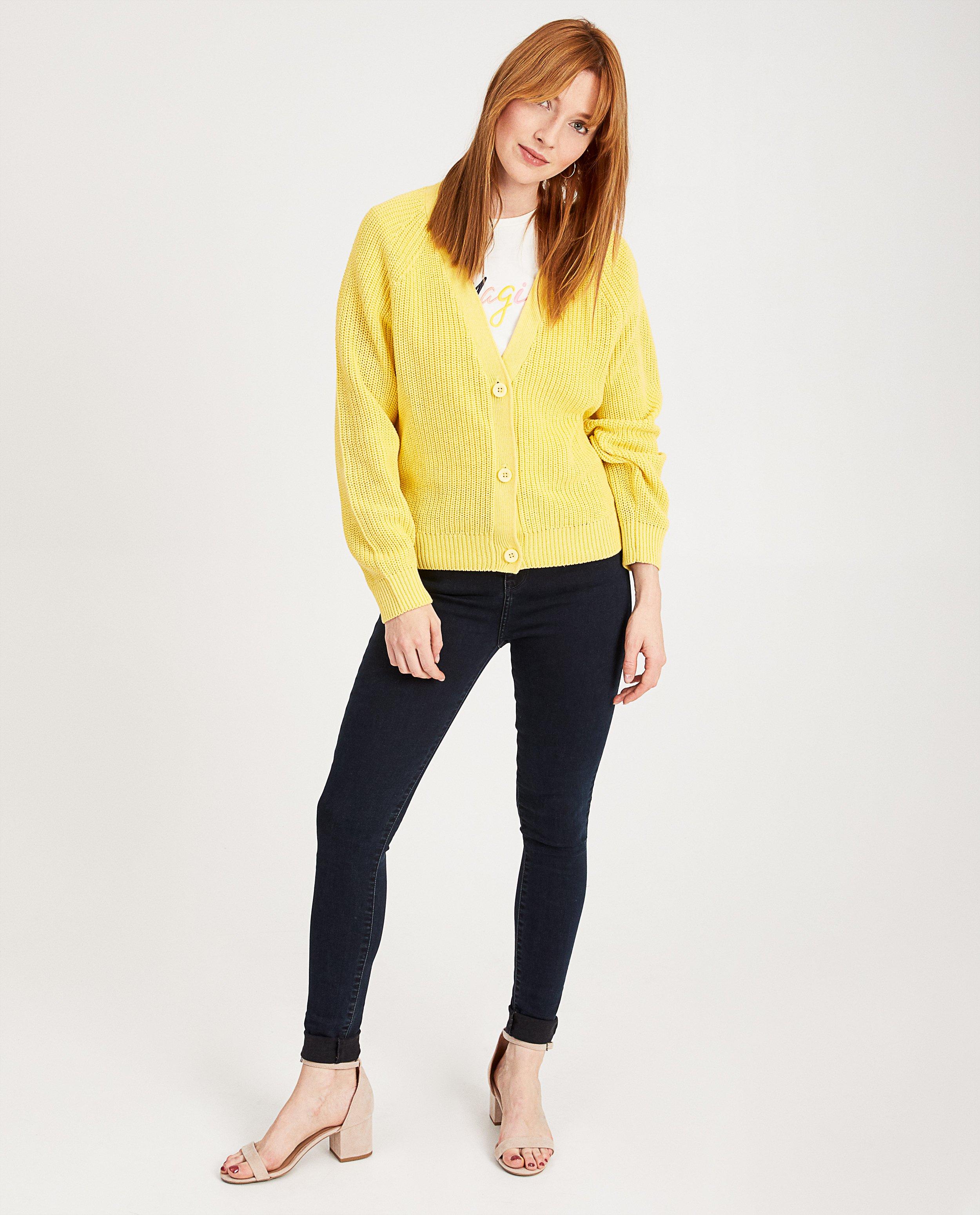 Geel vest met knopen Sora - gebreid - Sora