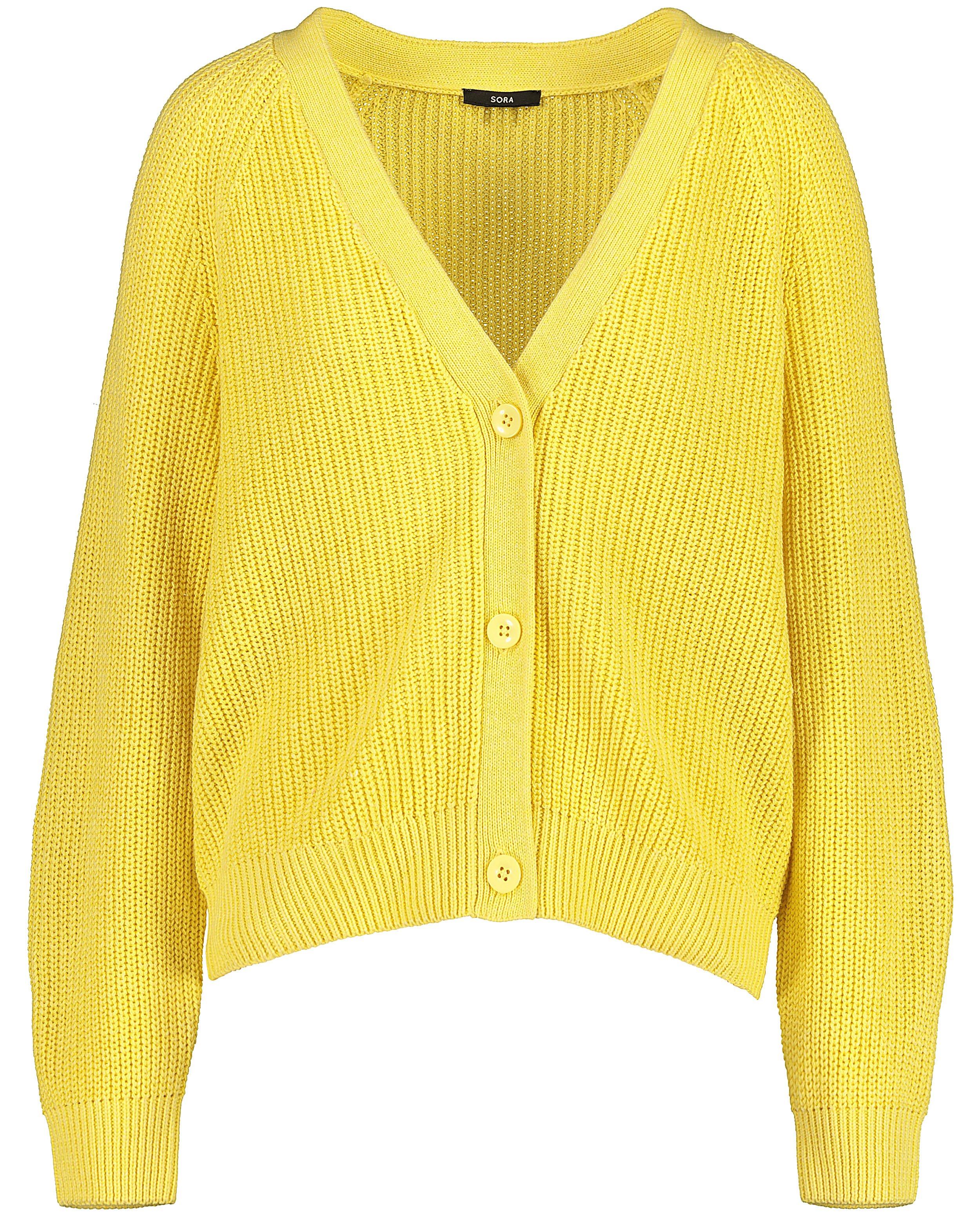 Cardigans - Geel vest met knopen Sora