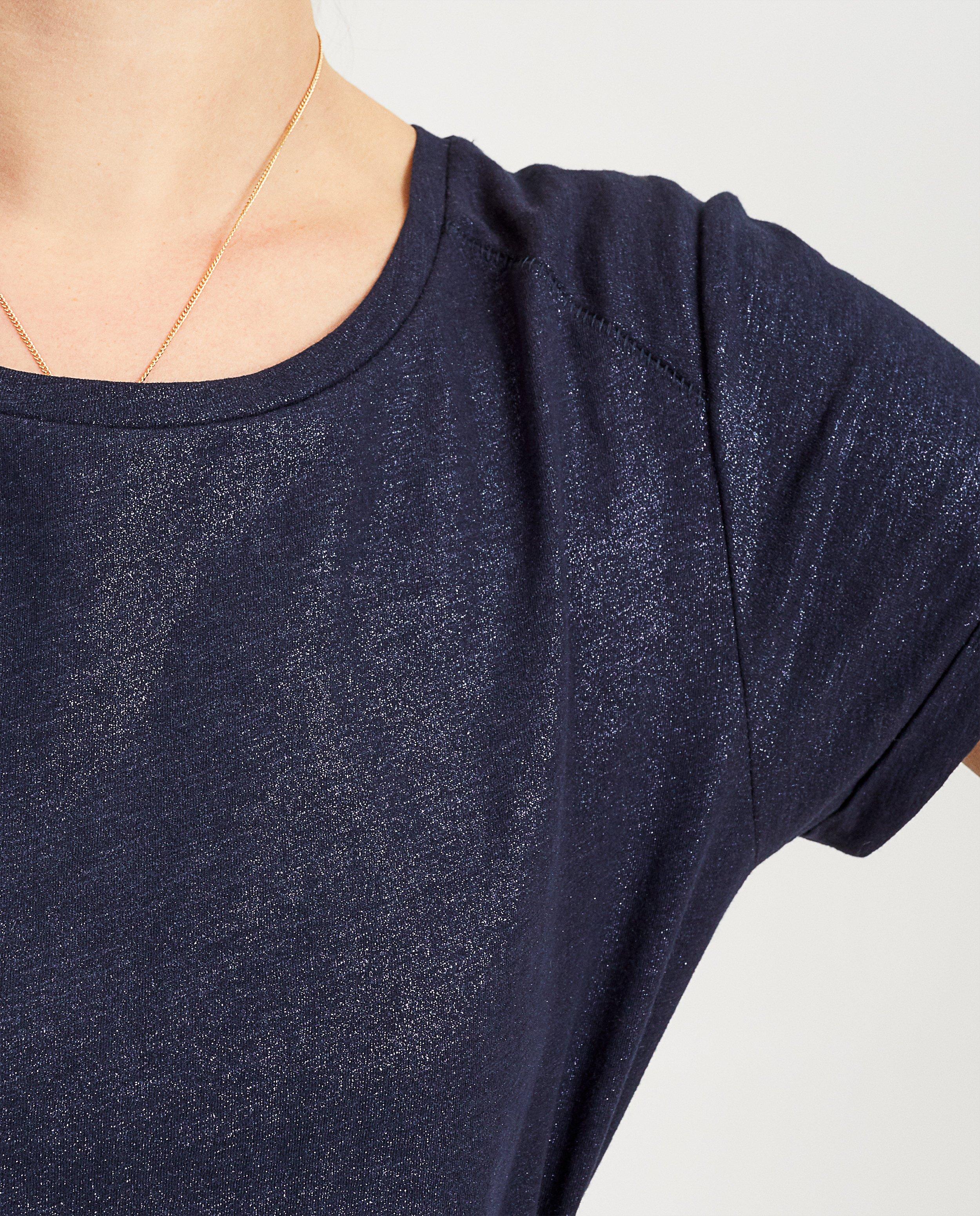 T-shirts - Blauw T-shirt met glitter Sora