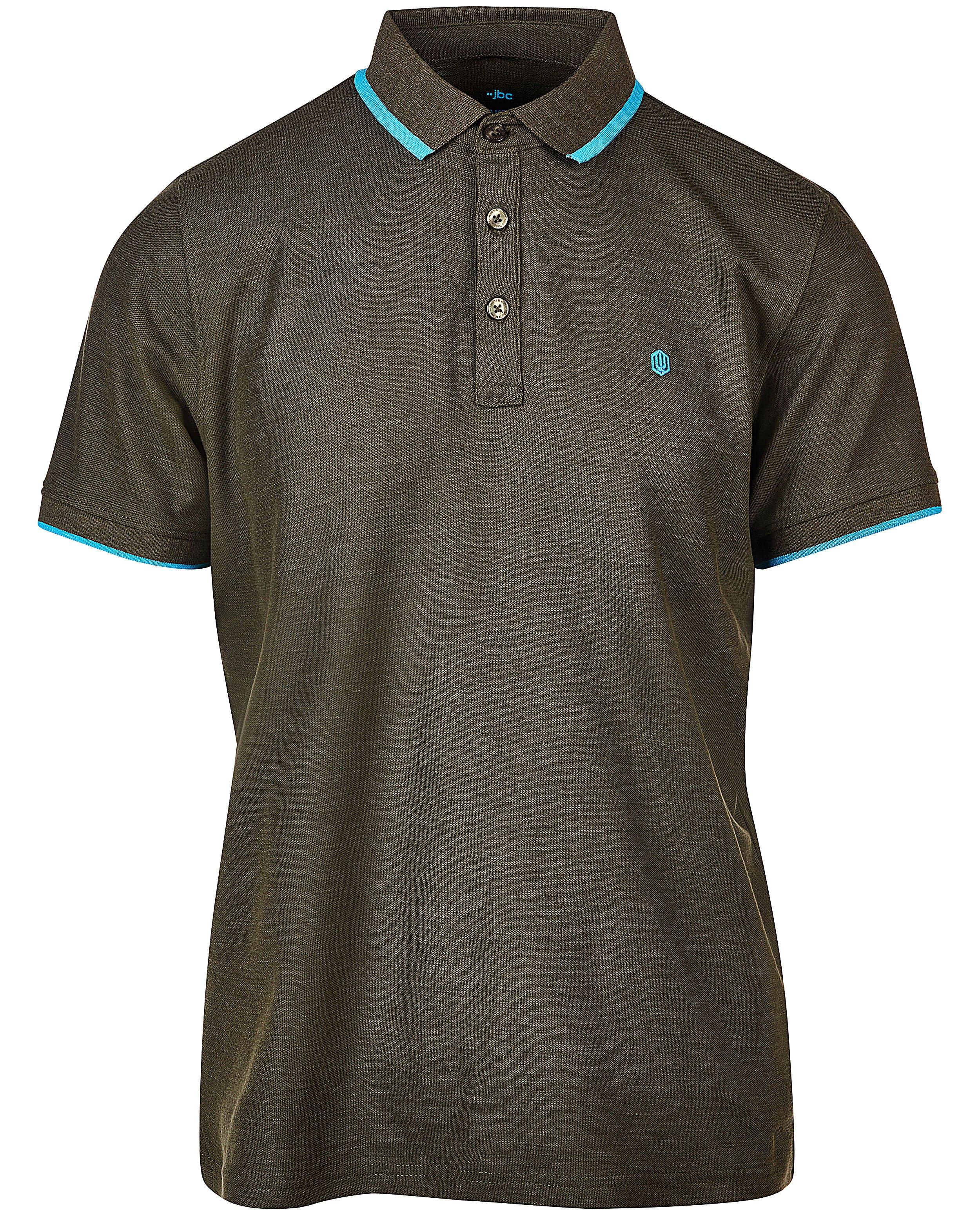 Donkergroene polo met fluoboord - Product Detail - khaki - afbeelding nummer 5