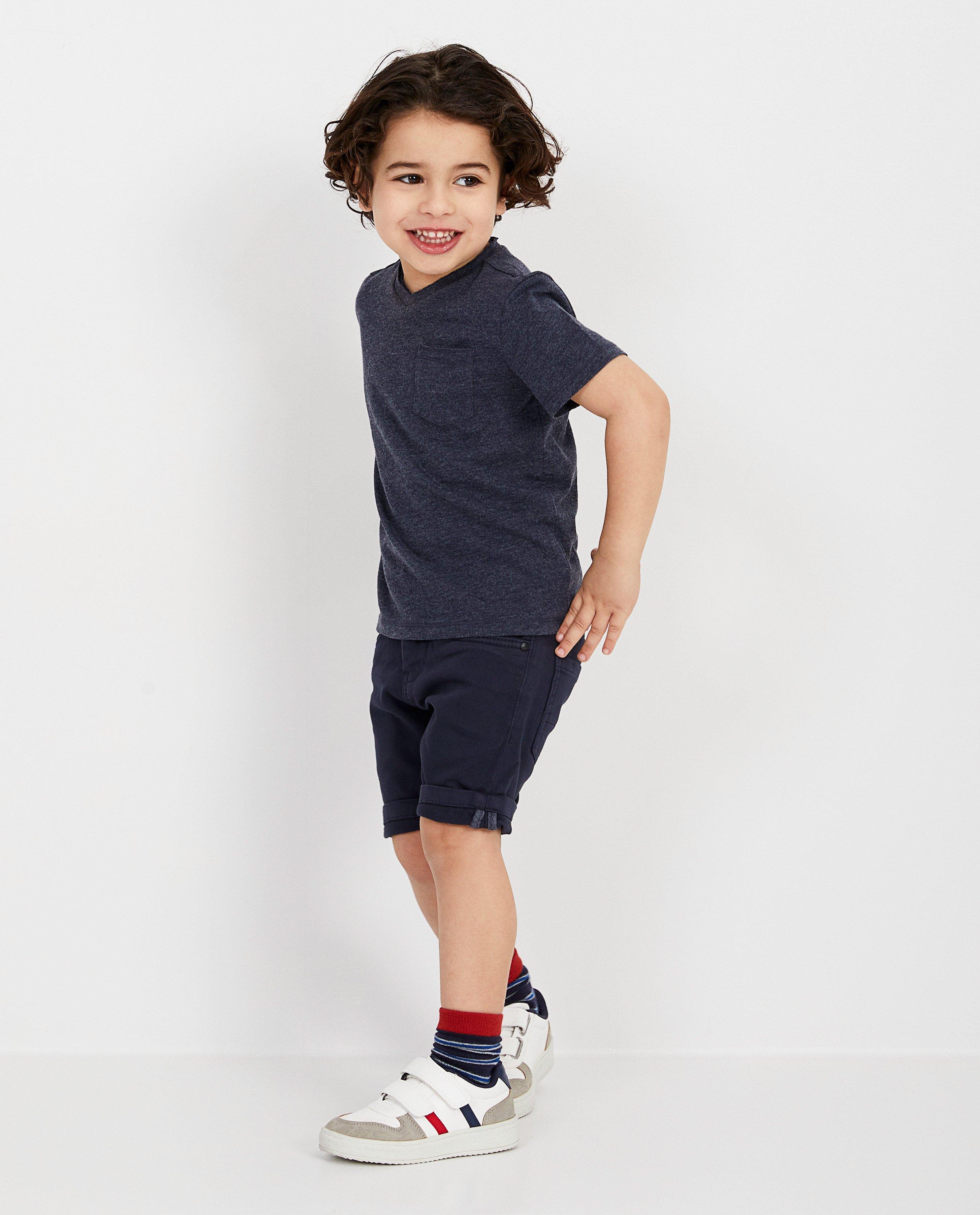 Sweat denim short SIMON, 2-7 jaar - organic - biokatoen - Kidz Nation