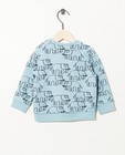 Sweaters - Blauwe sweater met print Besties