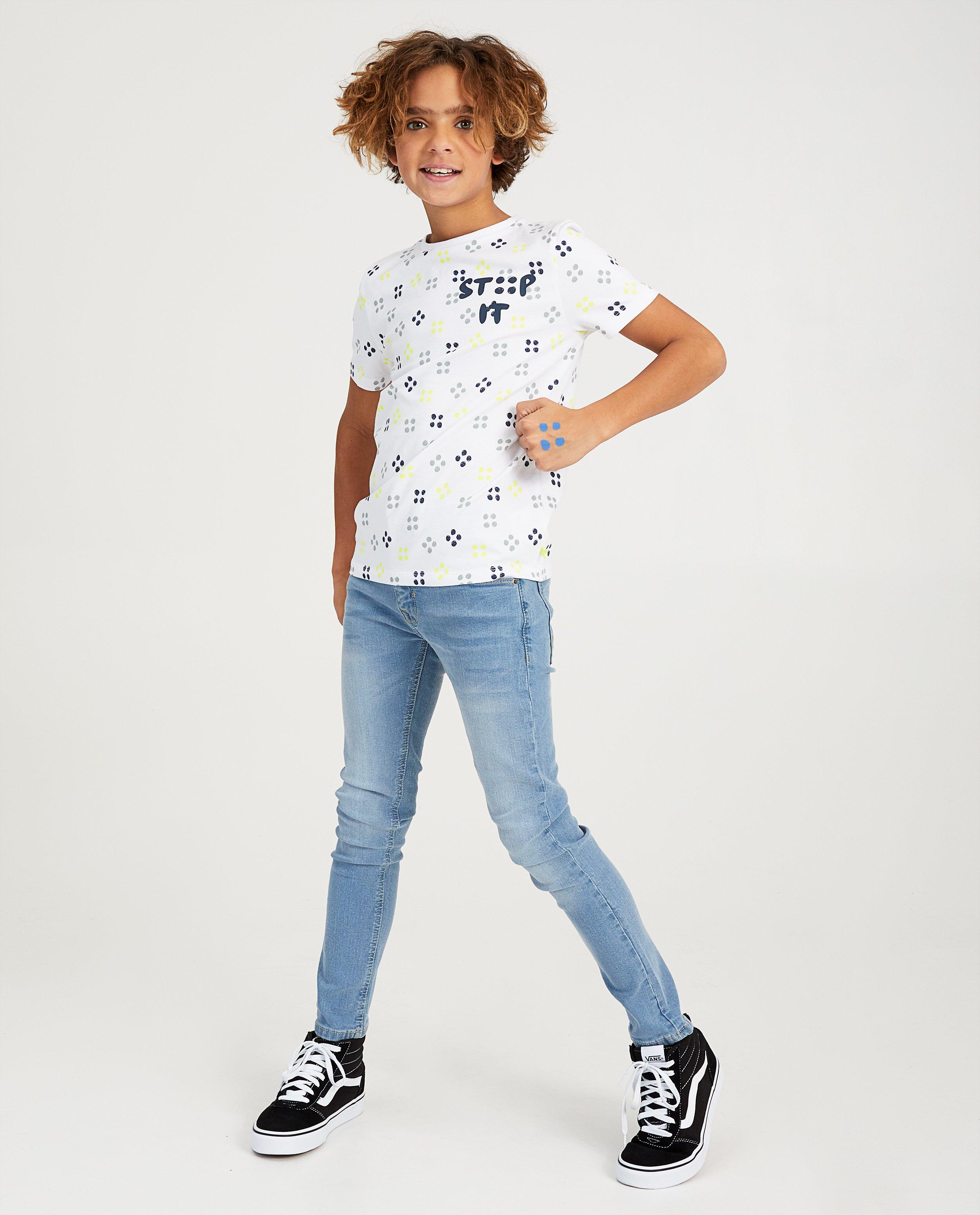 T-shirt blanc Stip It Ketnet - imprimé intégral - Ketnet