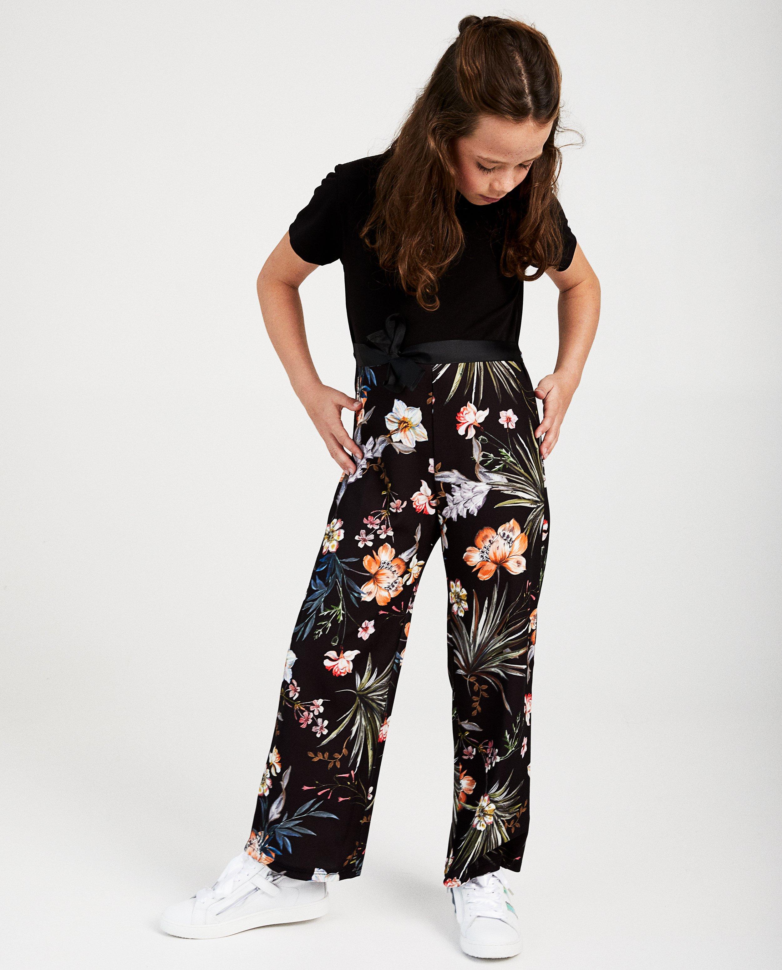 Jumpsuit met bloemen Ella Italia - in zwart - Ella Italia