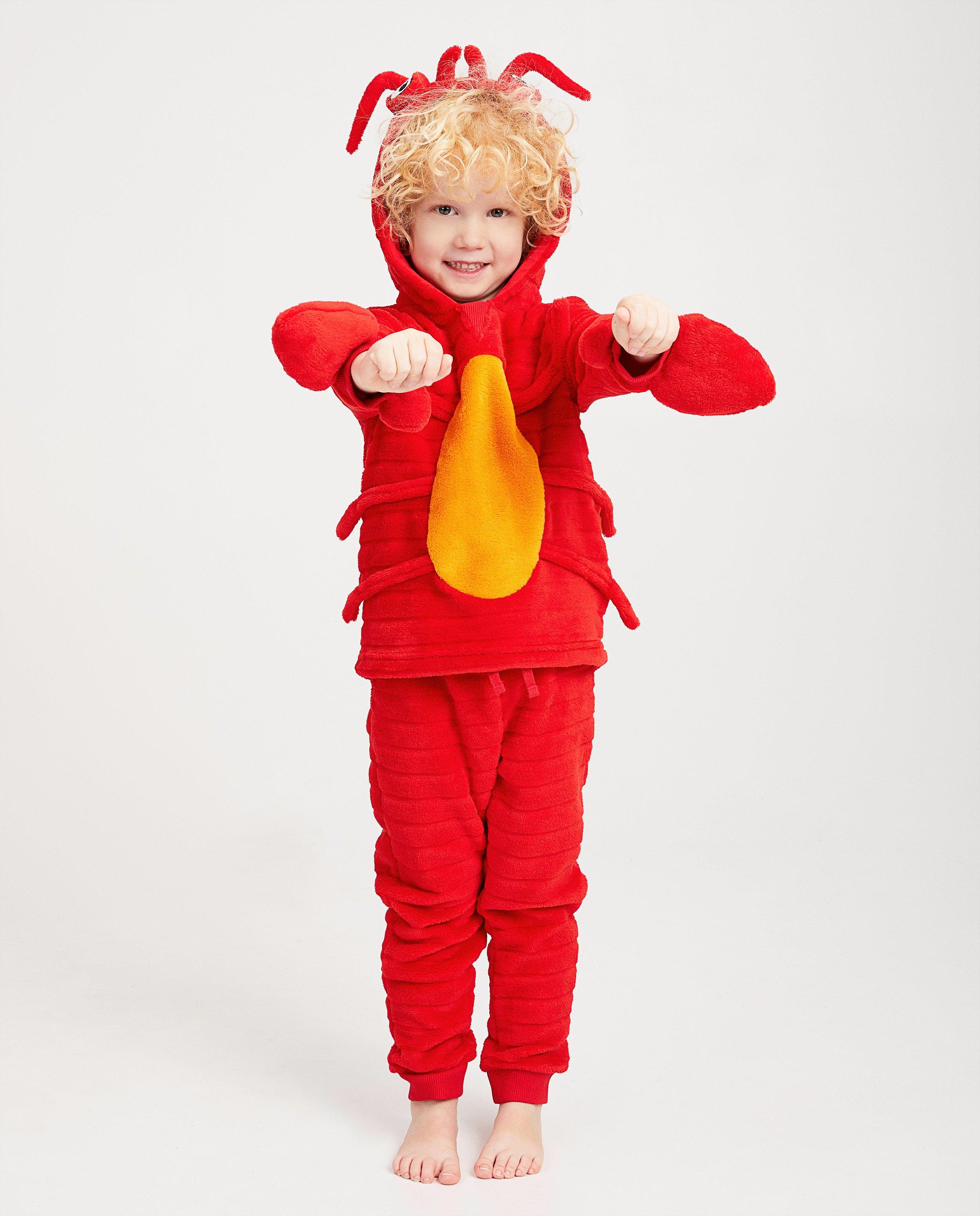 Pyjama rouge en fleece - et orange - Kidz Nation
