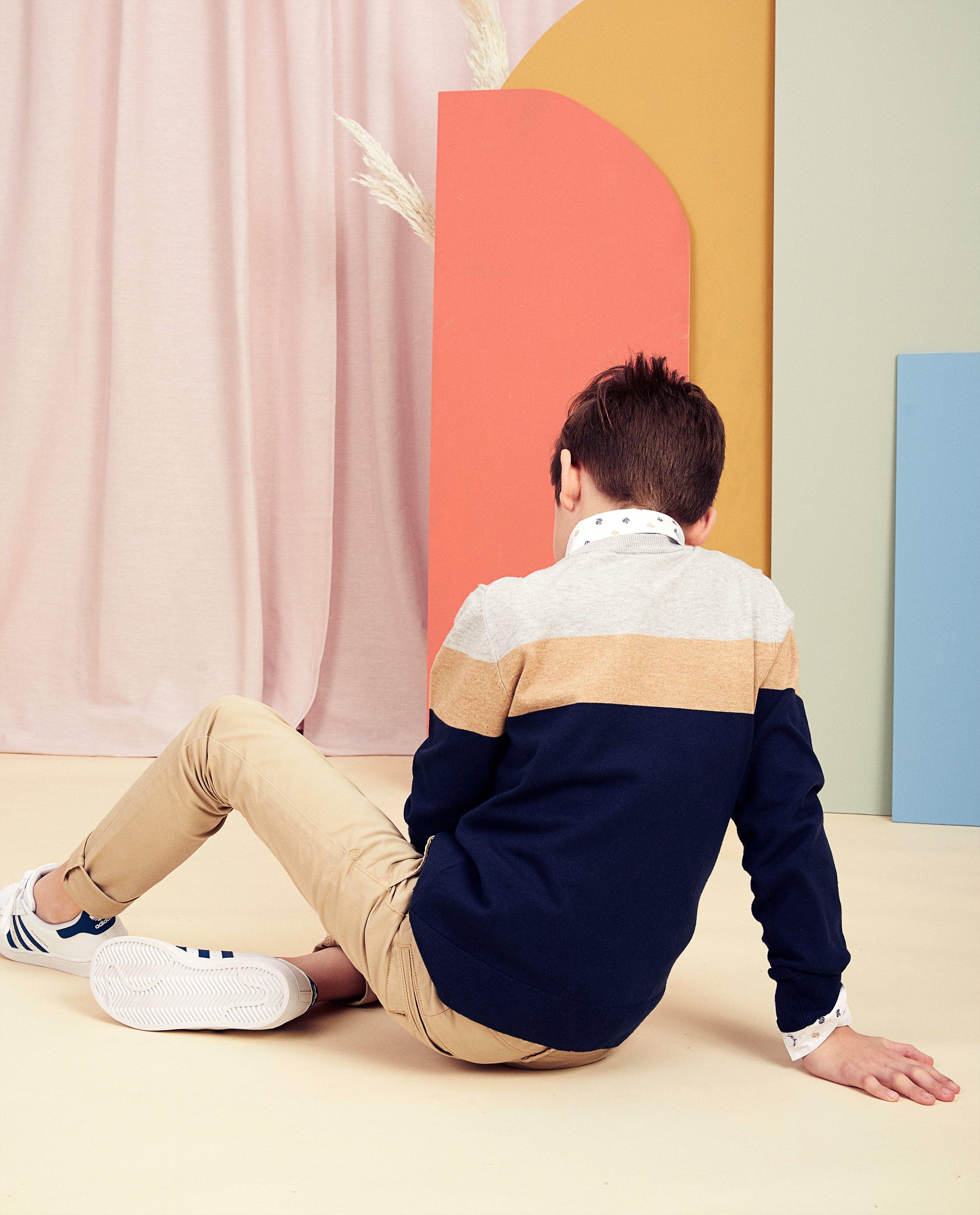 Truien - Trui met color block Communie