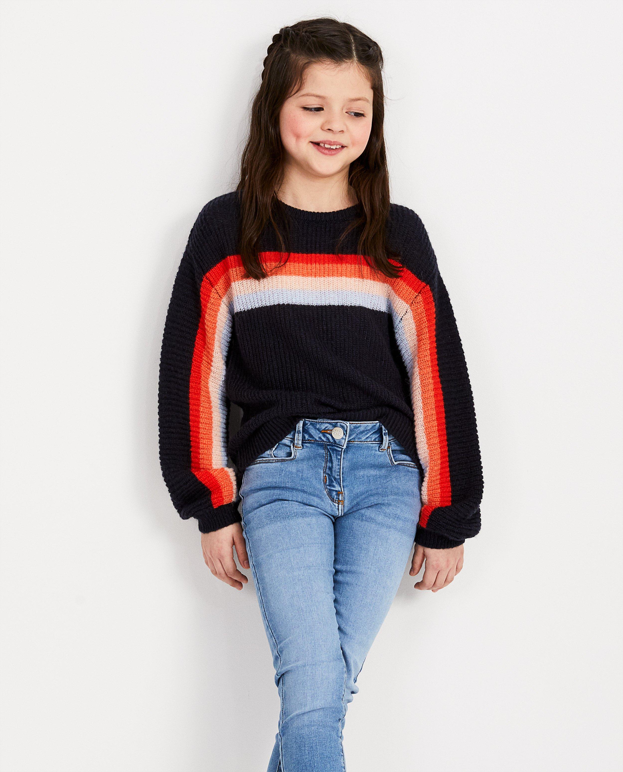 Pulls - Witte trui met strepen