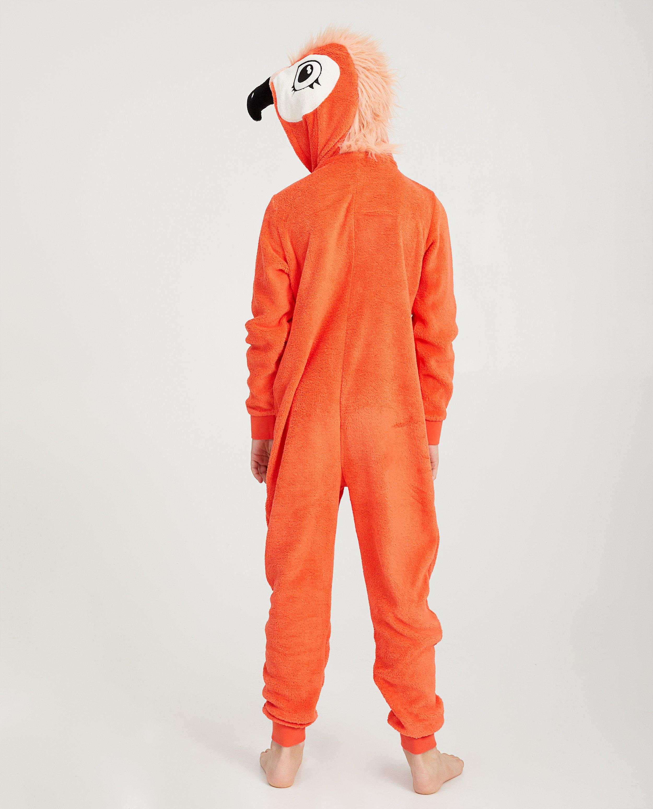 Nachtkleding - Koraalrode flamingo-onesie