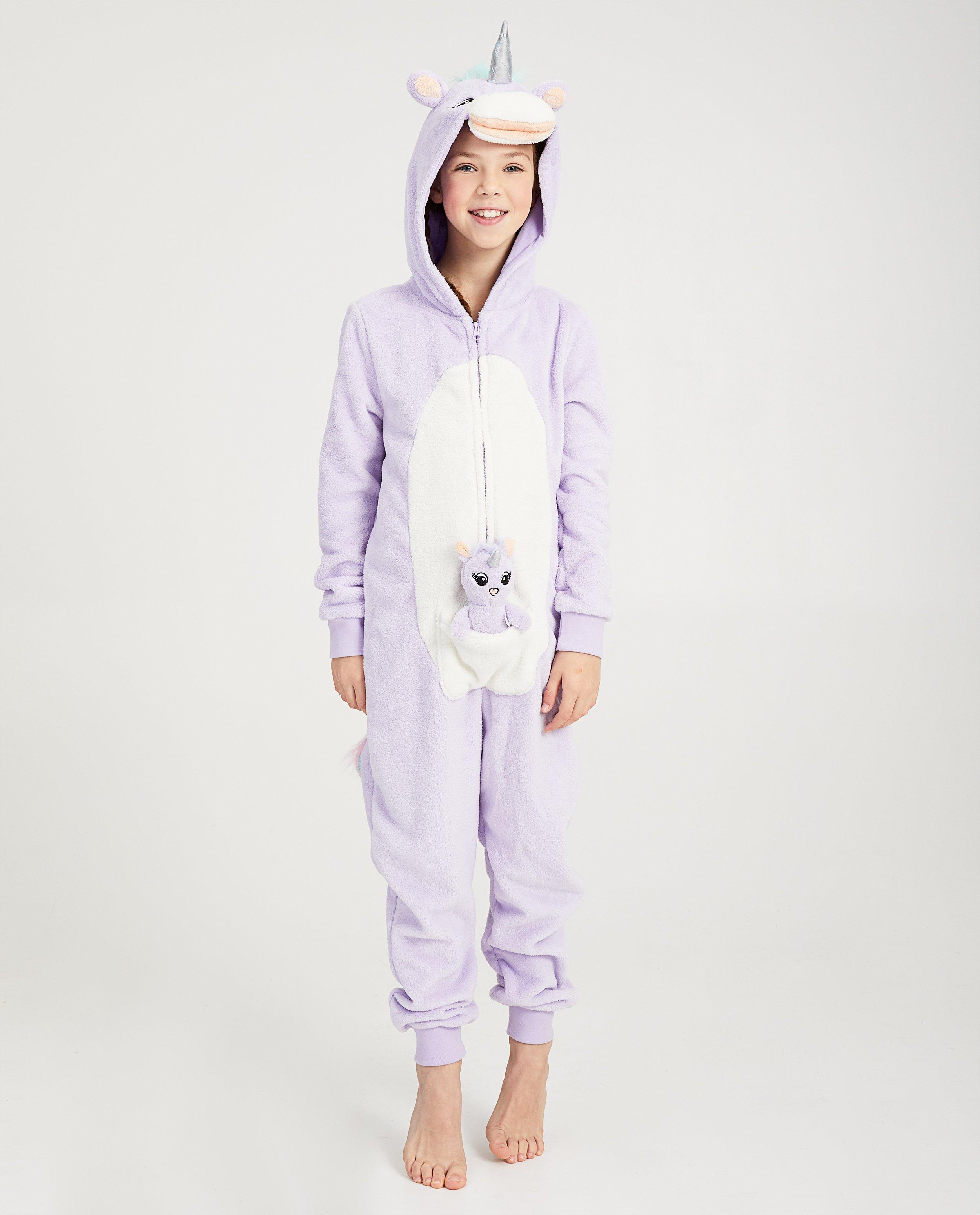 Paarse eenhoorn-onesie - met mini-eenhoorn - JBC