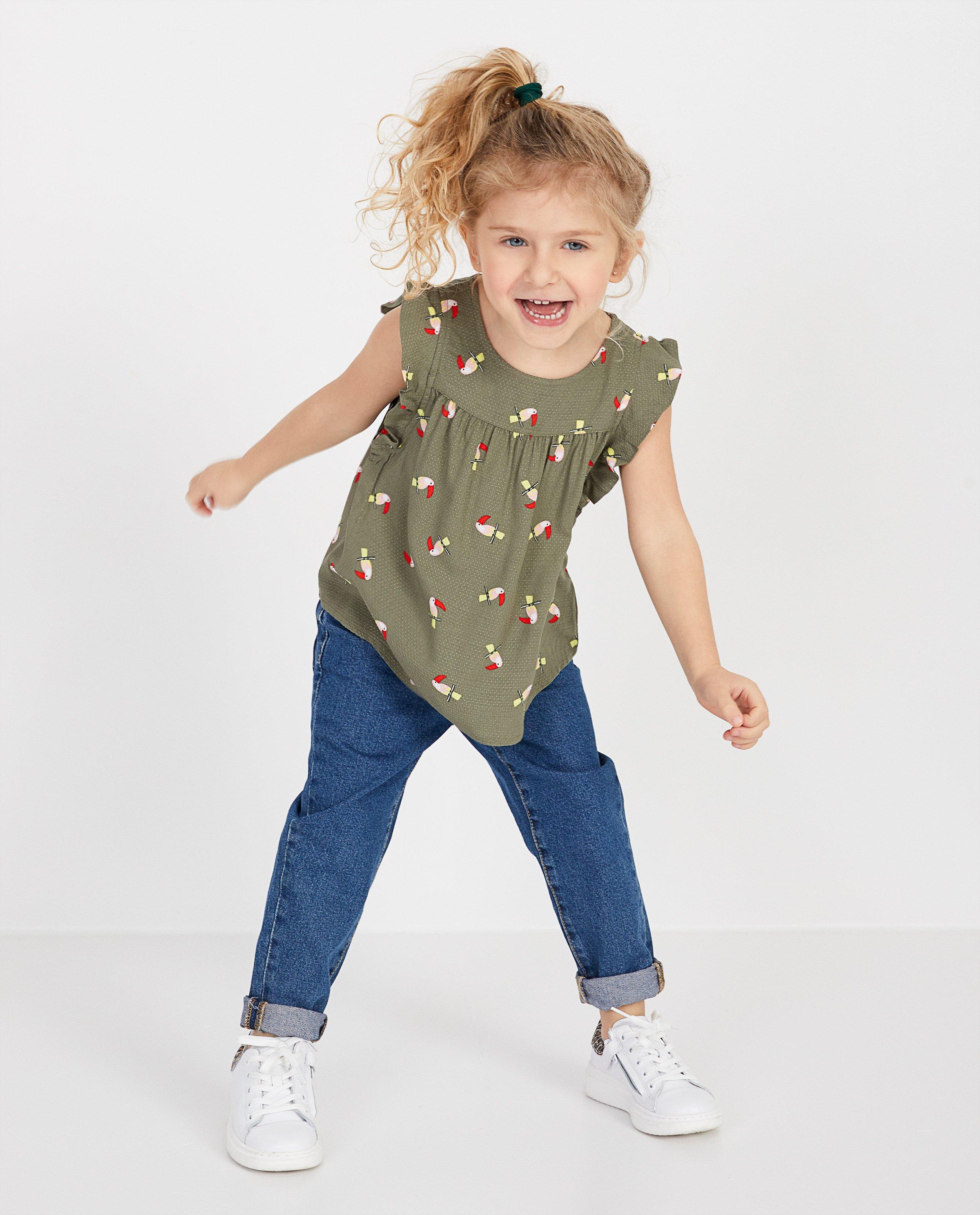 Kakigroene top met print - null - Milla Star
