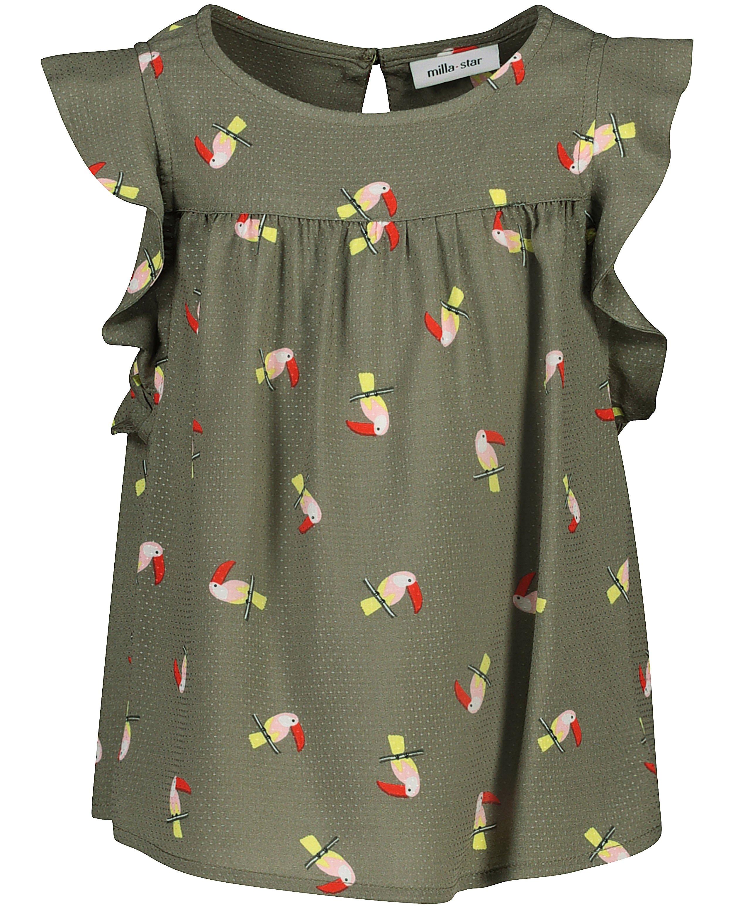 Hemden - Kakigroene top met print