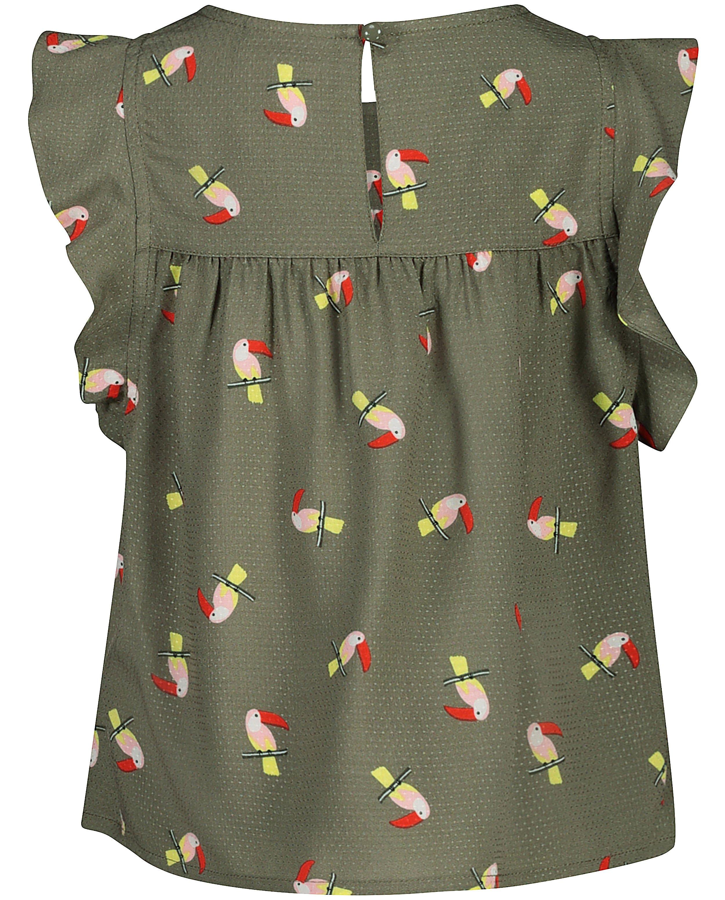 Hemden - Kakigroene top met print
