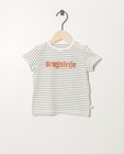 Wit T-shirt van biokatoen (NL) - met opschrift - Cuddles and Smiles