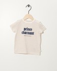 T-shirt blanc en coton bio (FR) - à inscription - Cuddles and Smiles