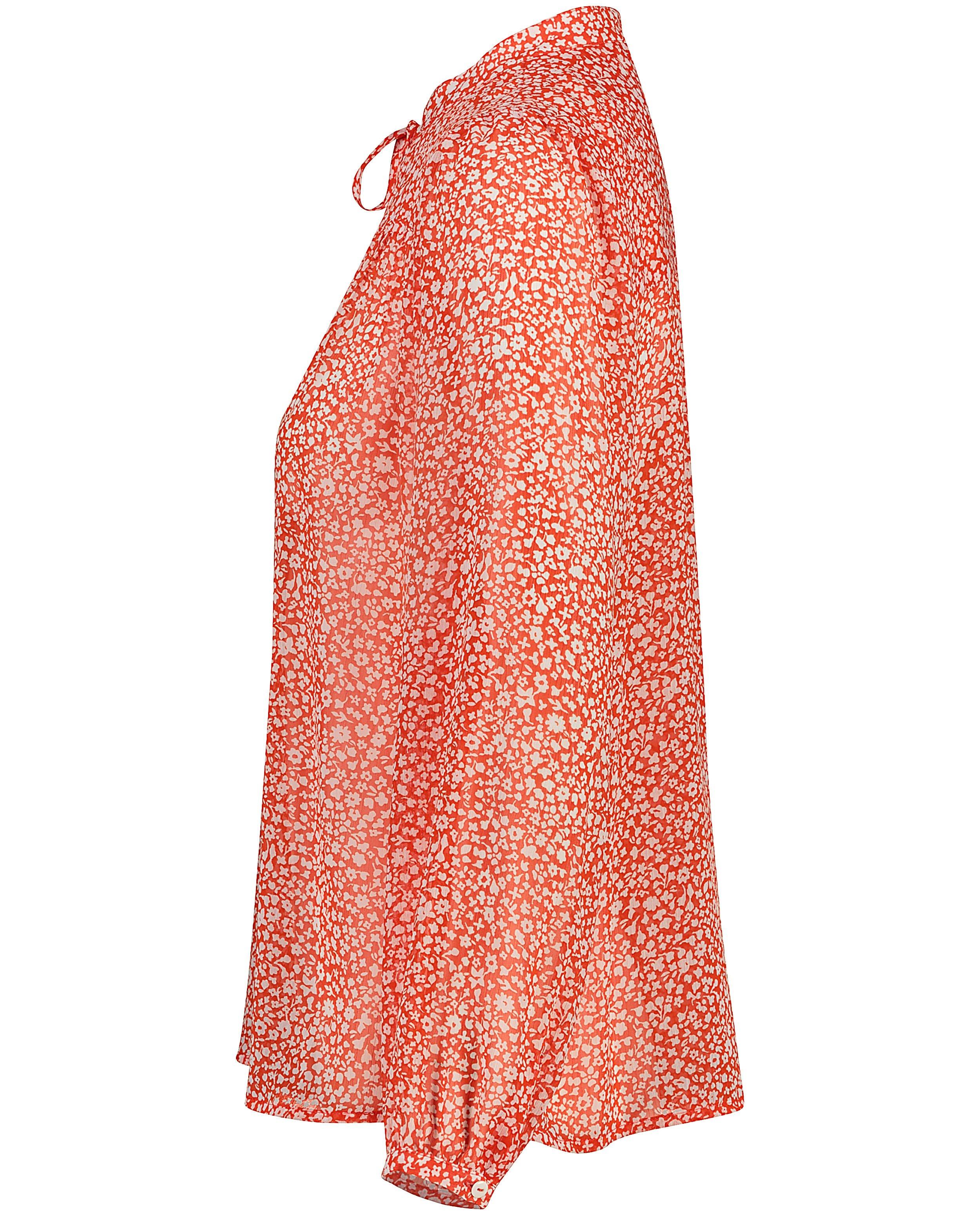 Hemden - Rode blouse met bloemenprint Sora