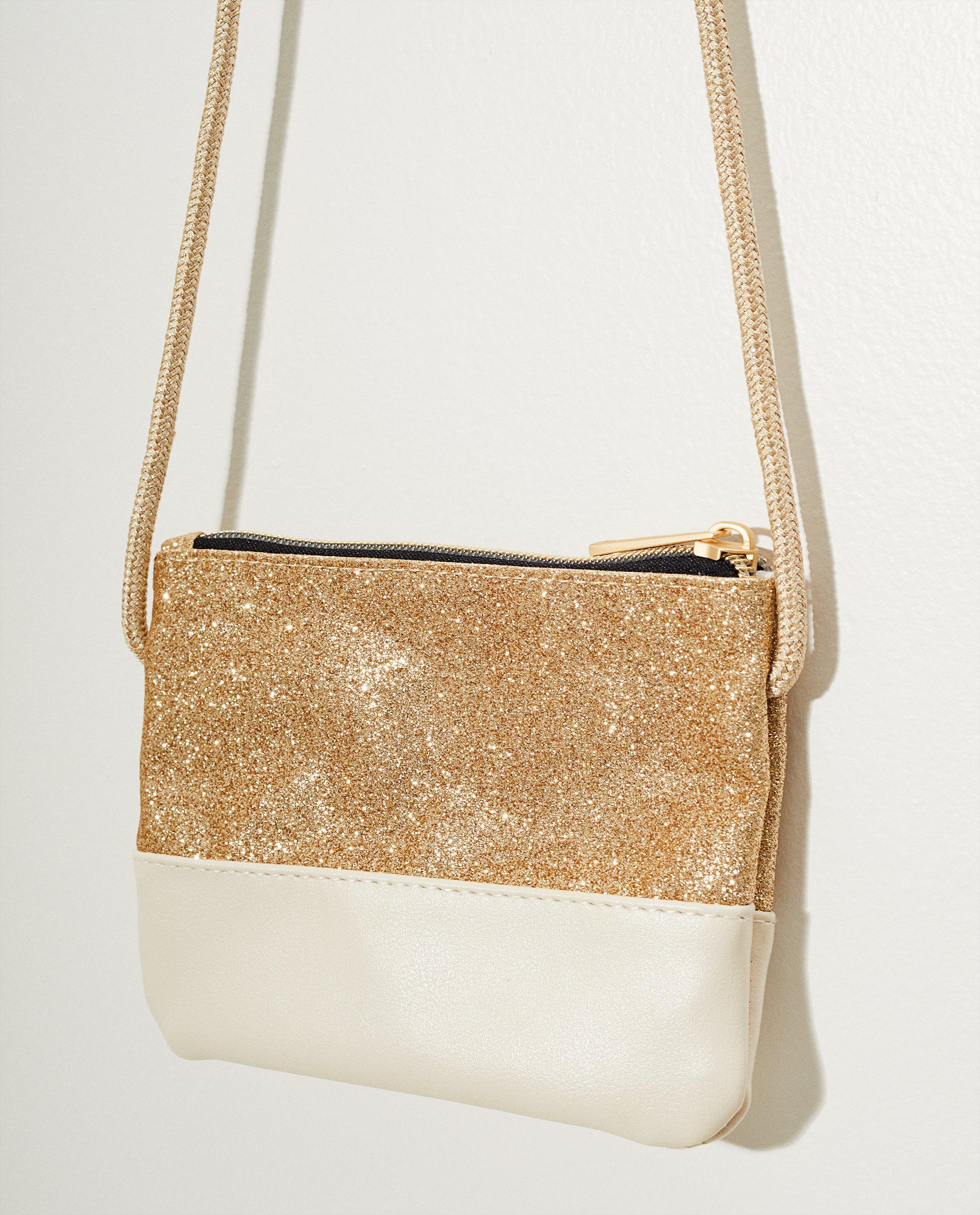 Handtassen - Wit tasje met glitter Communie
