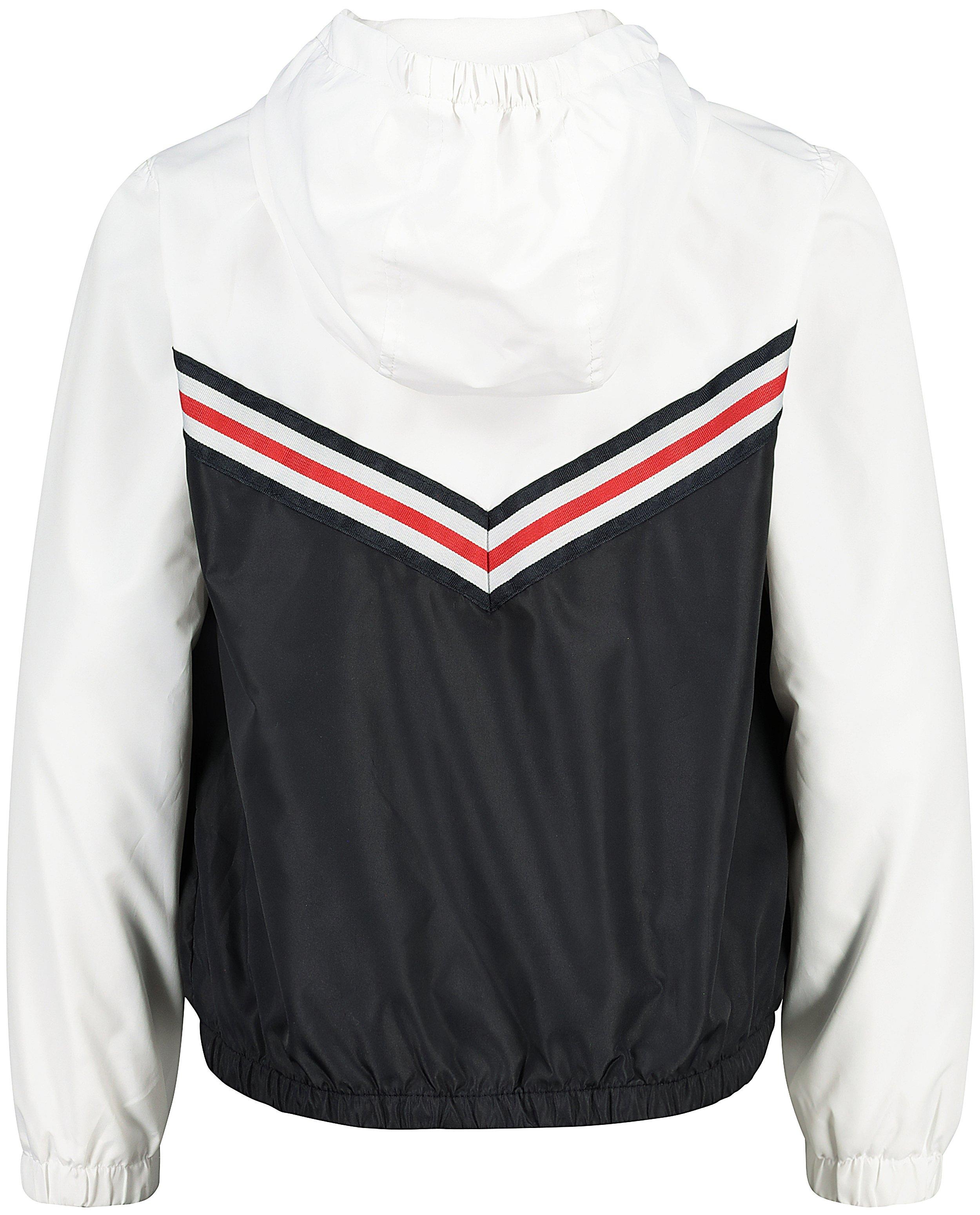 Poncho's en teddy's - Wit-blauwe jas met kap