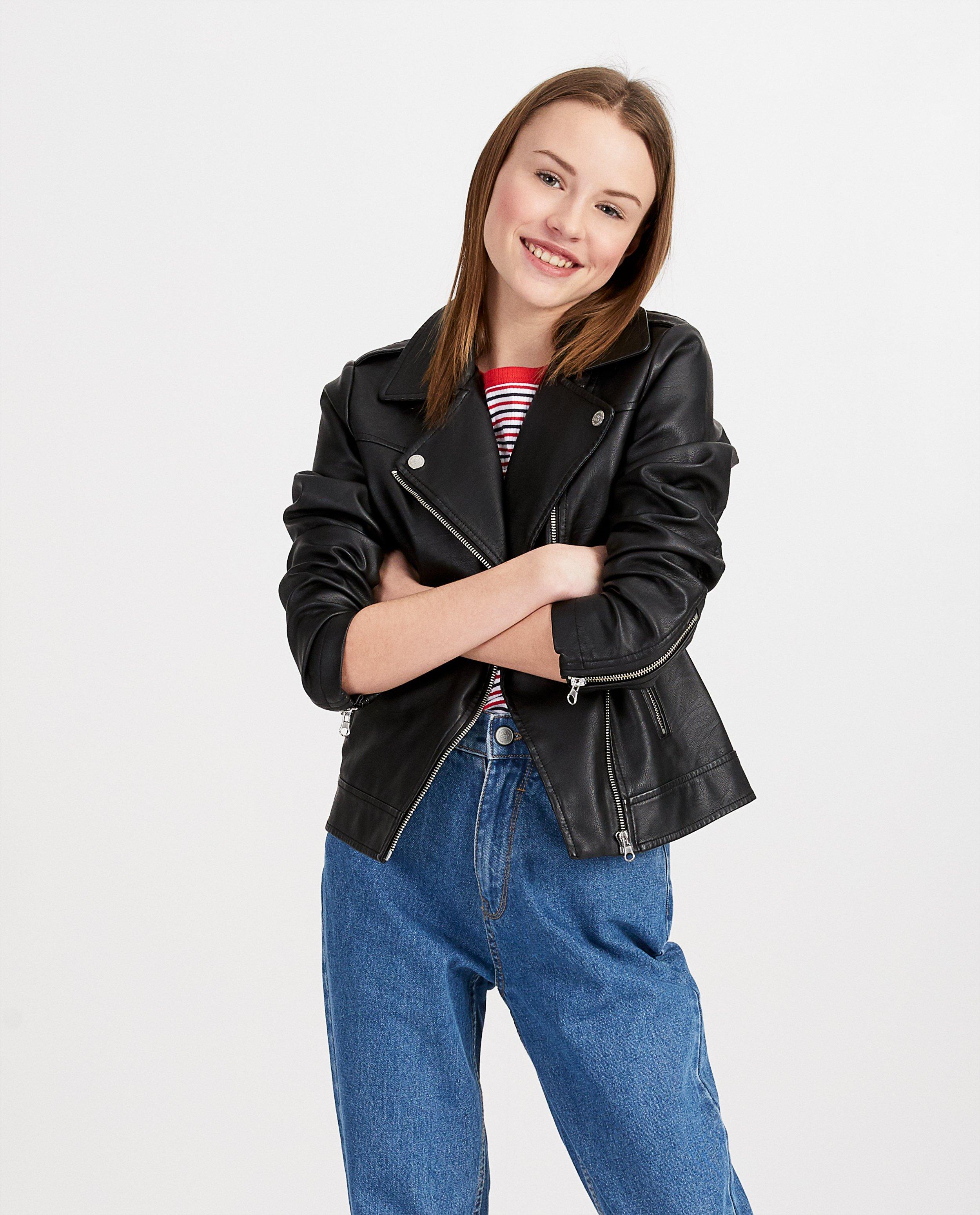 Vestes en cuir - Veste noire en similicuir