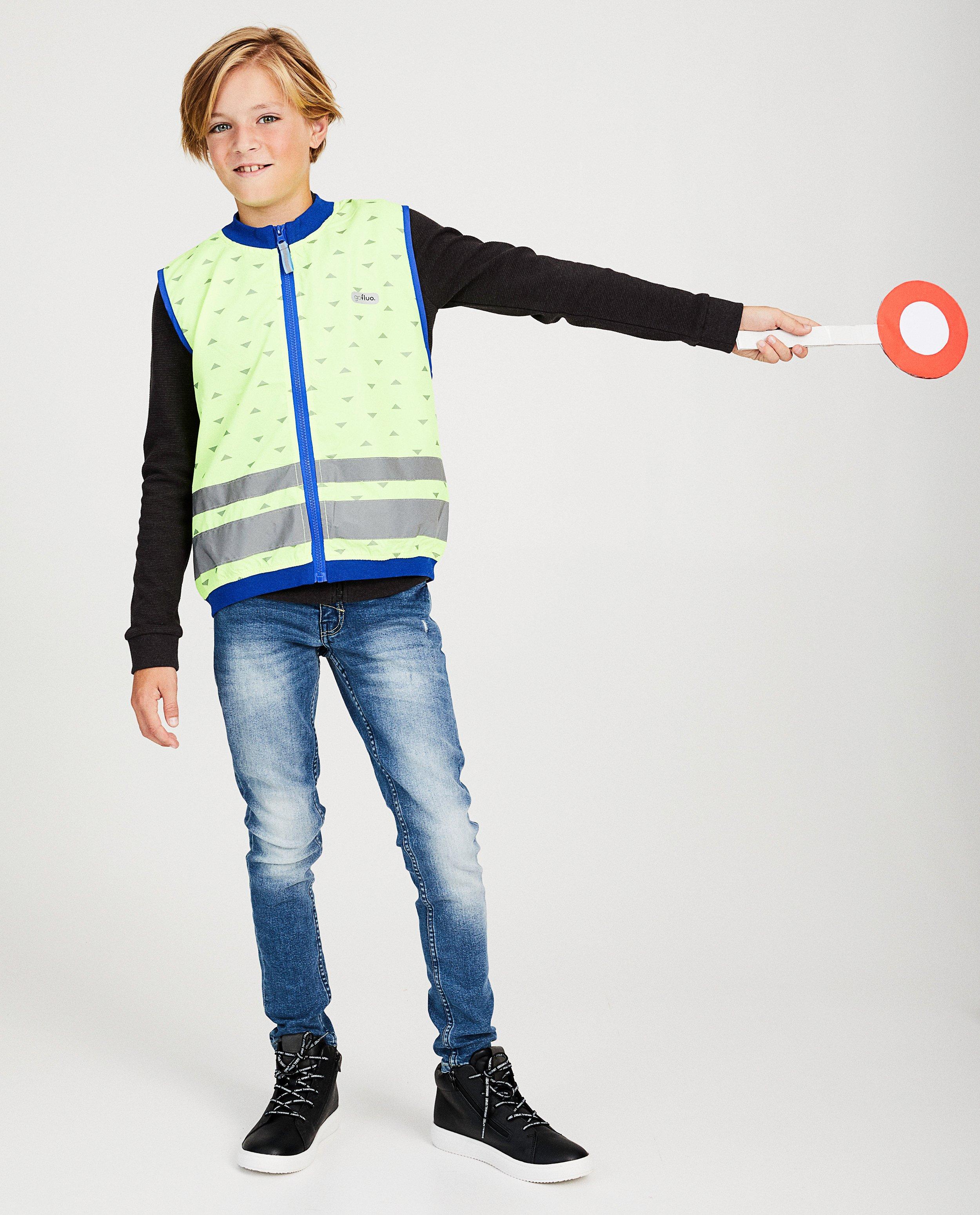 Veiligheidshesje Gofluo, 7-14 jaar - reflecterend - GoFluo