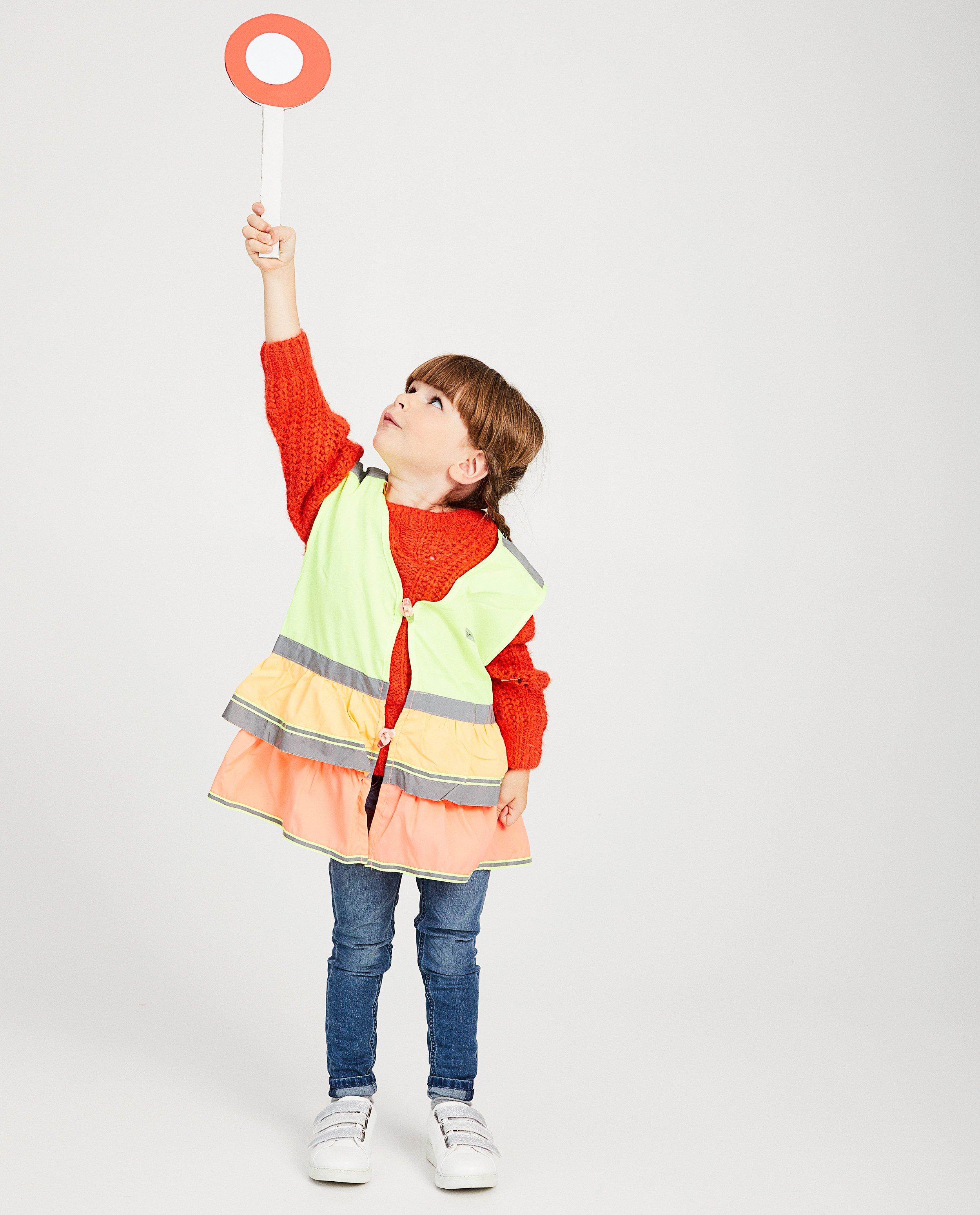 Veiligheidshesje Gofluo, 2-7 jaar - contrasterende boorden - GoFluo