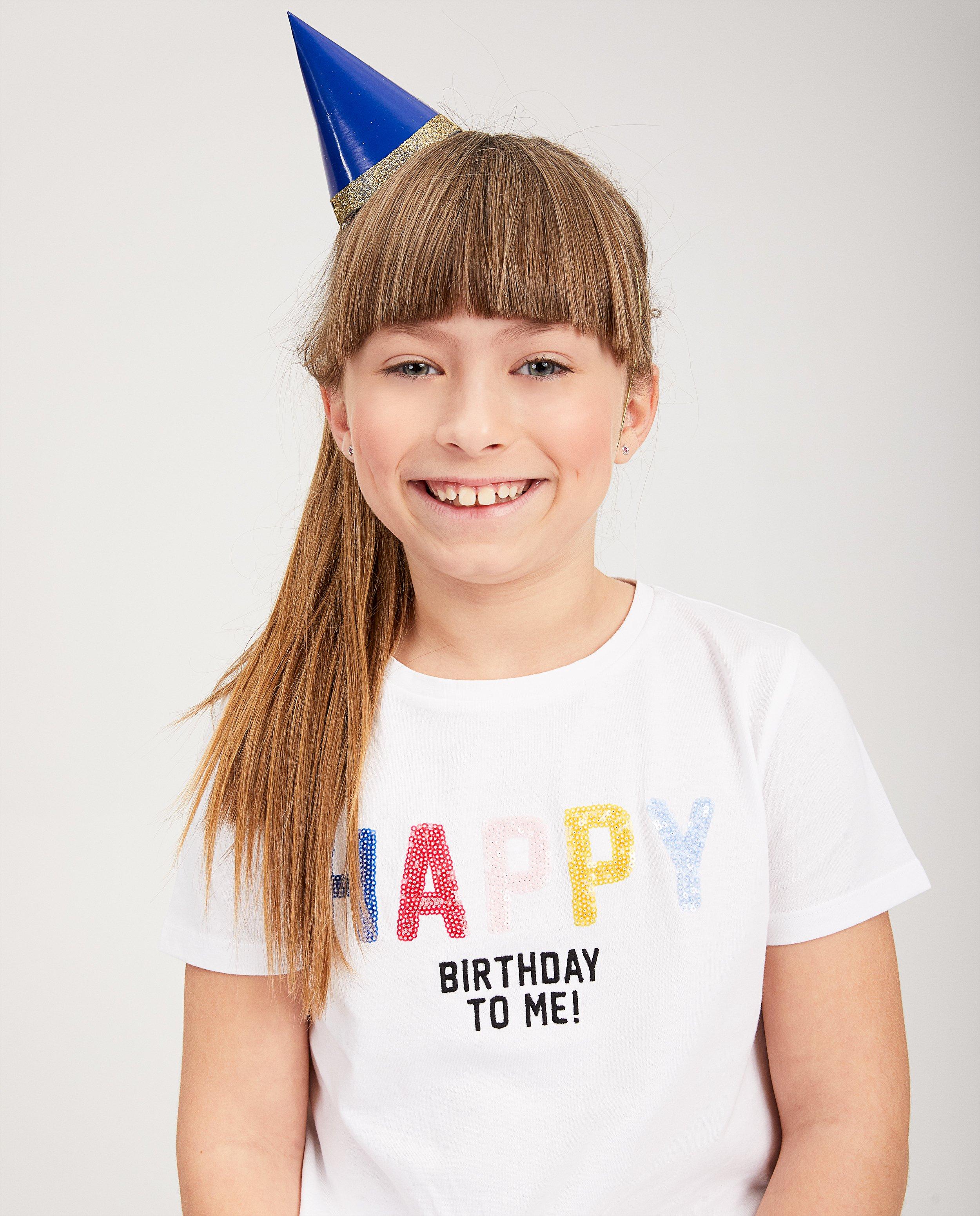 T-shirts - Wit verjaardagsshirt met opschrift