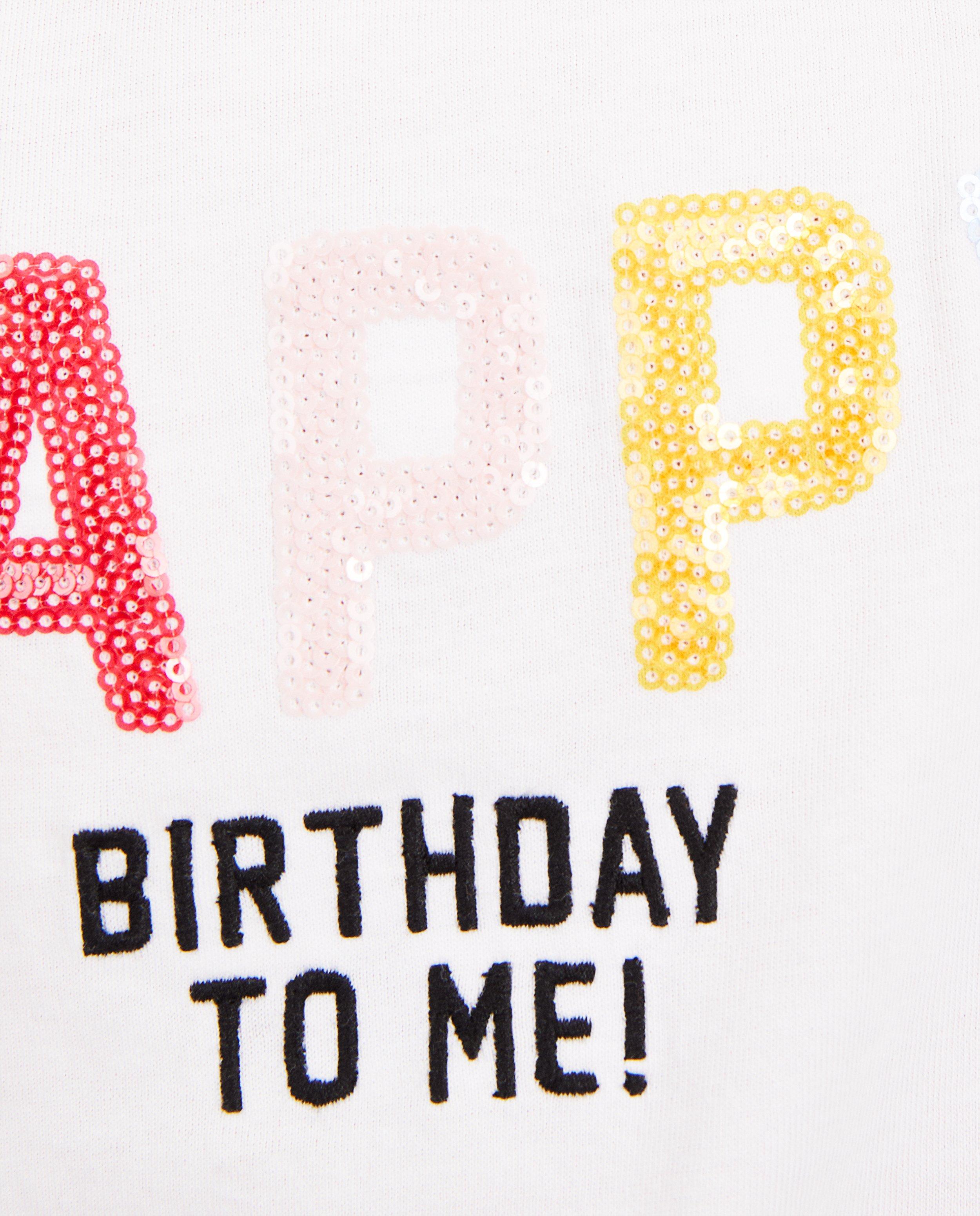T-shirts - Wit verjaardagsshirt met opschrift