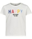 T-shirts - Wit verjaardagsshirt met opschrift