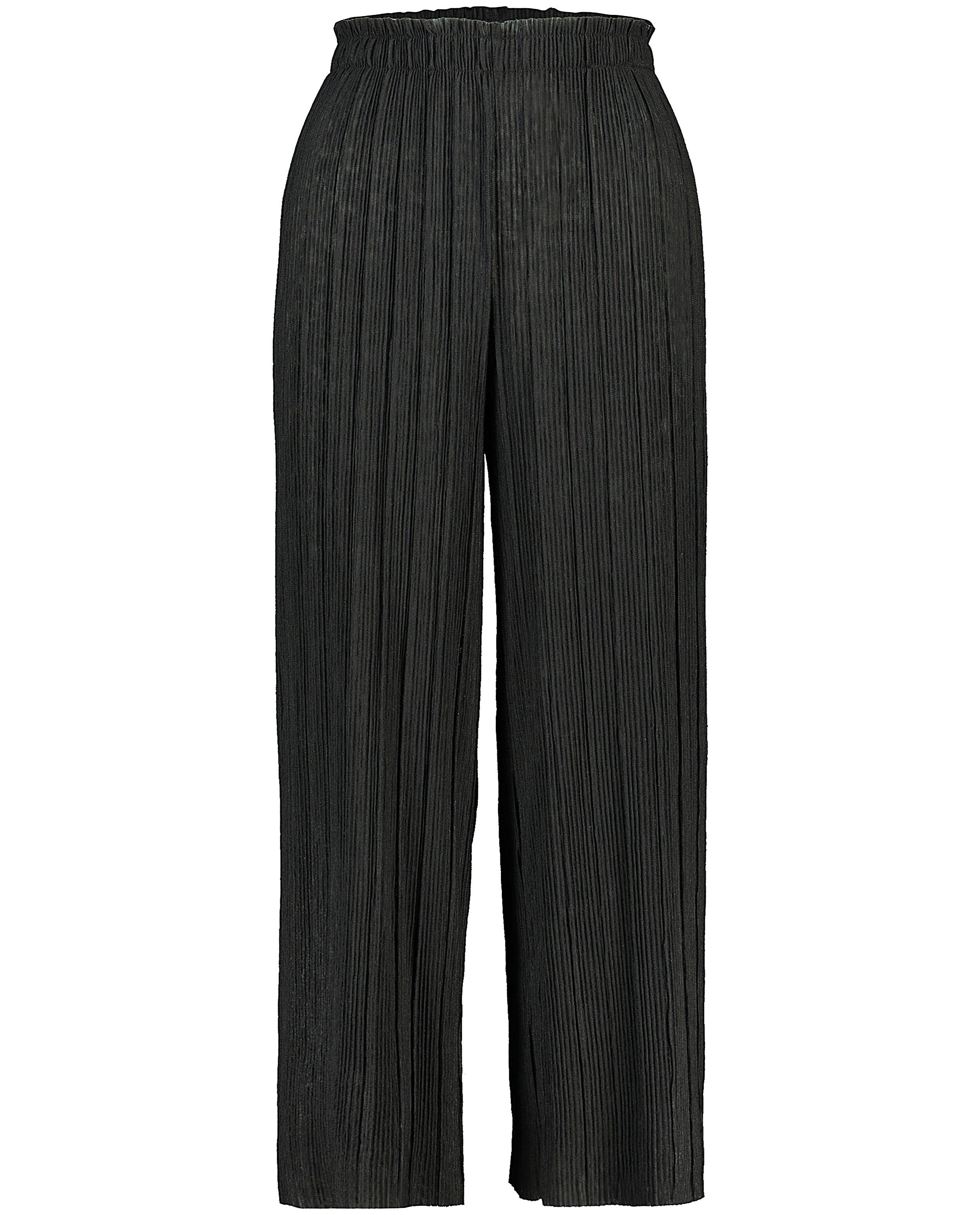Broeken - Zwarte plissé-broek