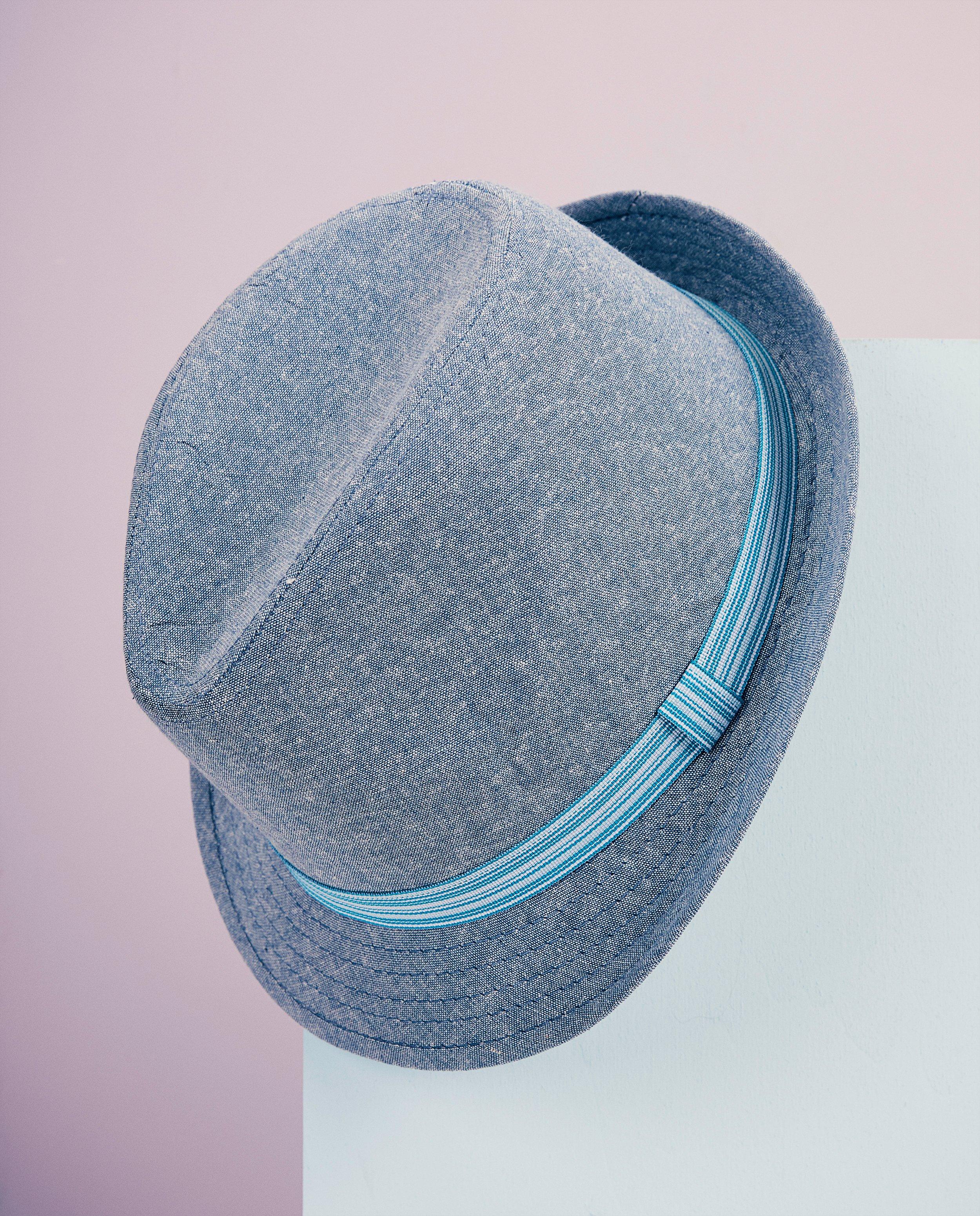 Blauwe hoed met band Communie - Product Detail - blauw - afbeelding nummer 1