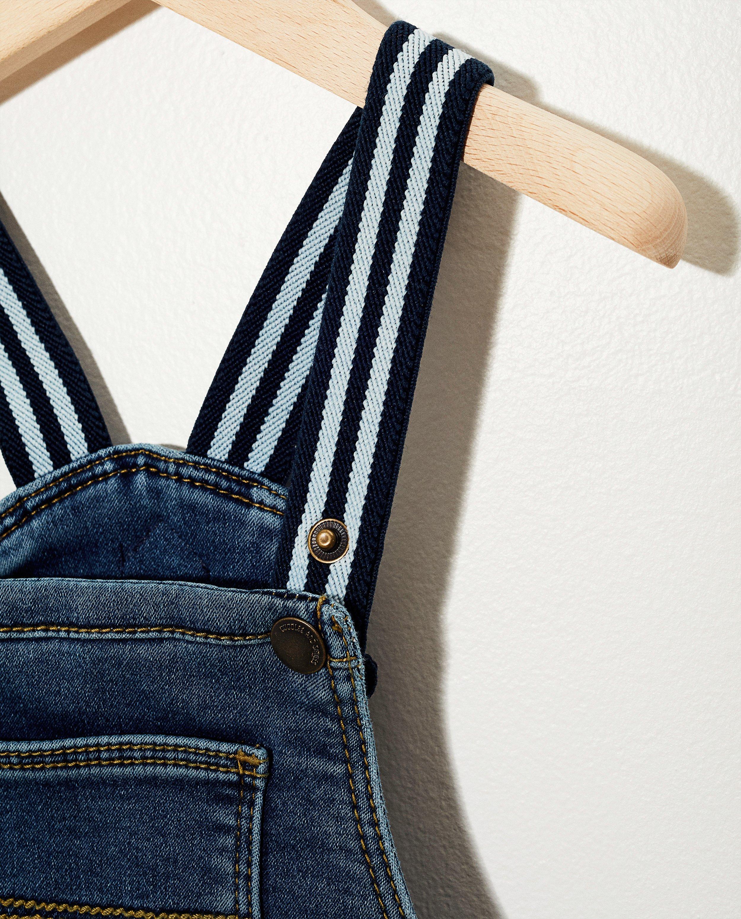 Jeans - Salopette jeans van sweat denim