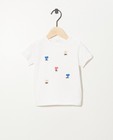 T-shirt blanc - cœurs, coton bio - Cuddles and Smiles