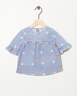blauw-witte blouse met hartjes - allover print - Cuddles and Smiles