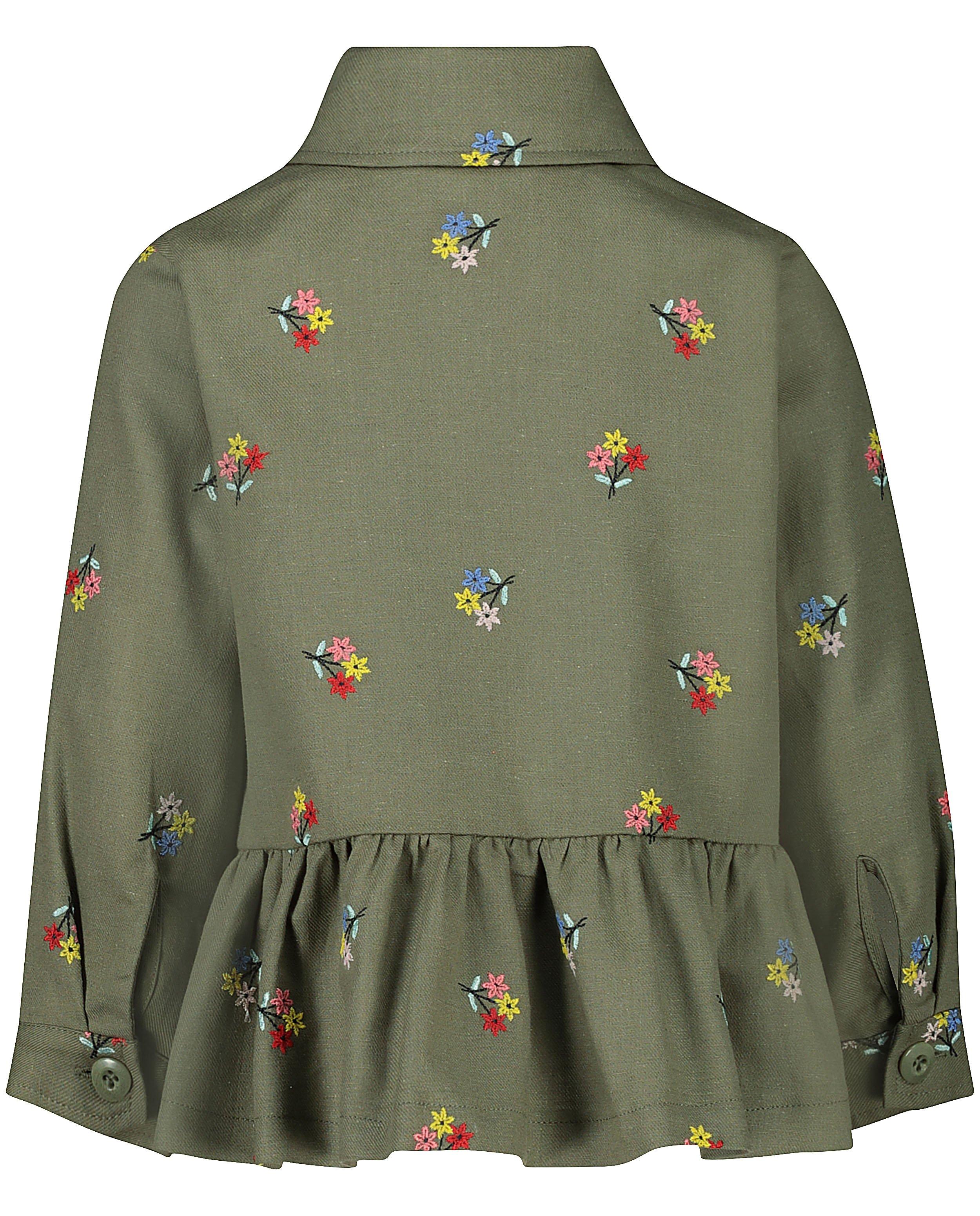 Blazers - Kaki jasje met bloemetjes Maya