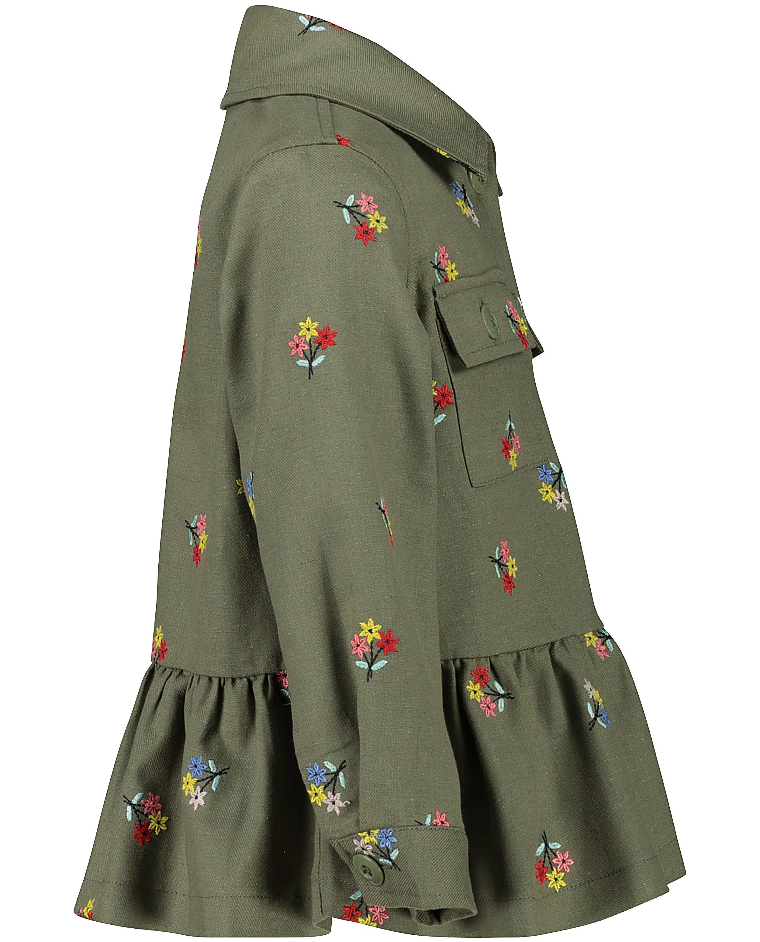 Blazers - Kaki jasje met bloemetjes Maya