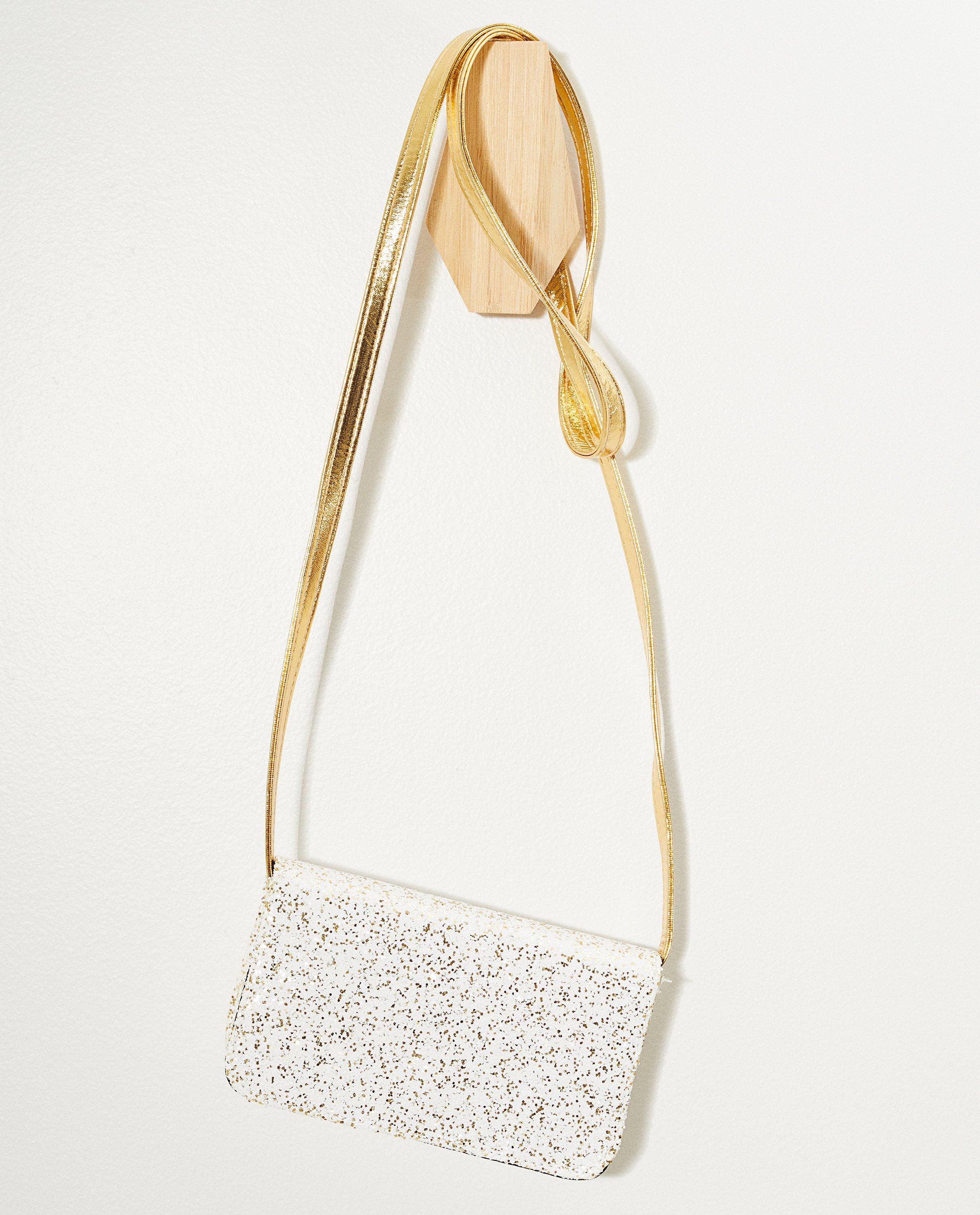 Handtassen - Schoudertasje met glitter Communie