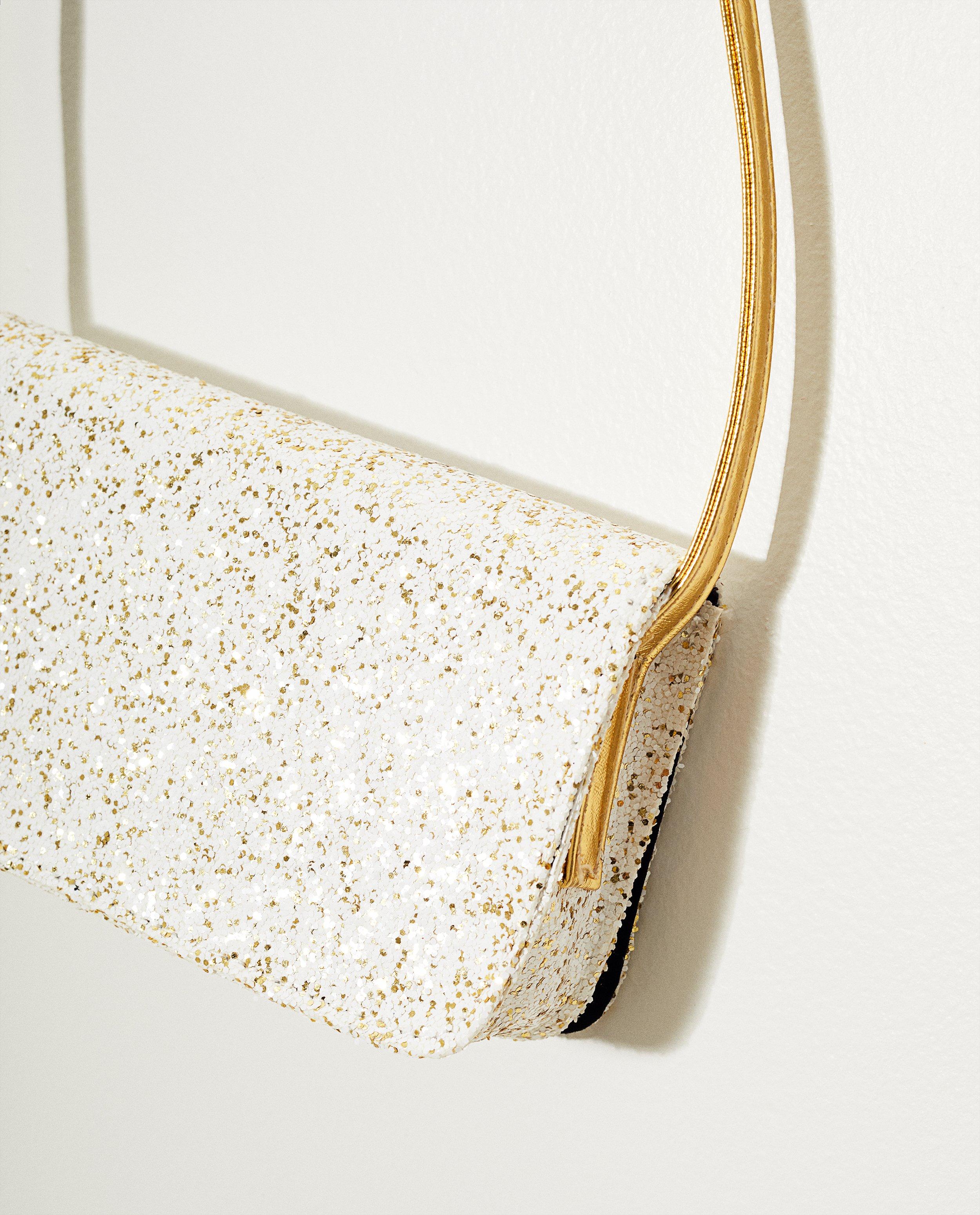 Handtassen - Schoudertasje met glitter Communie