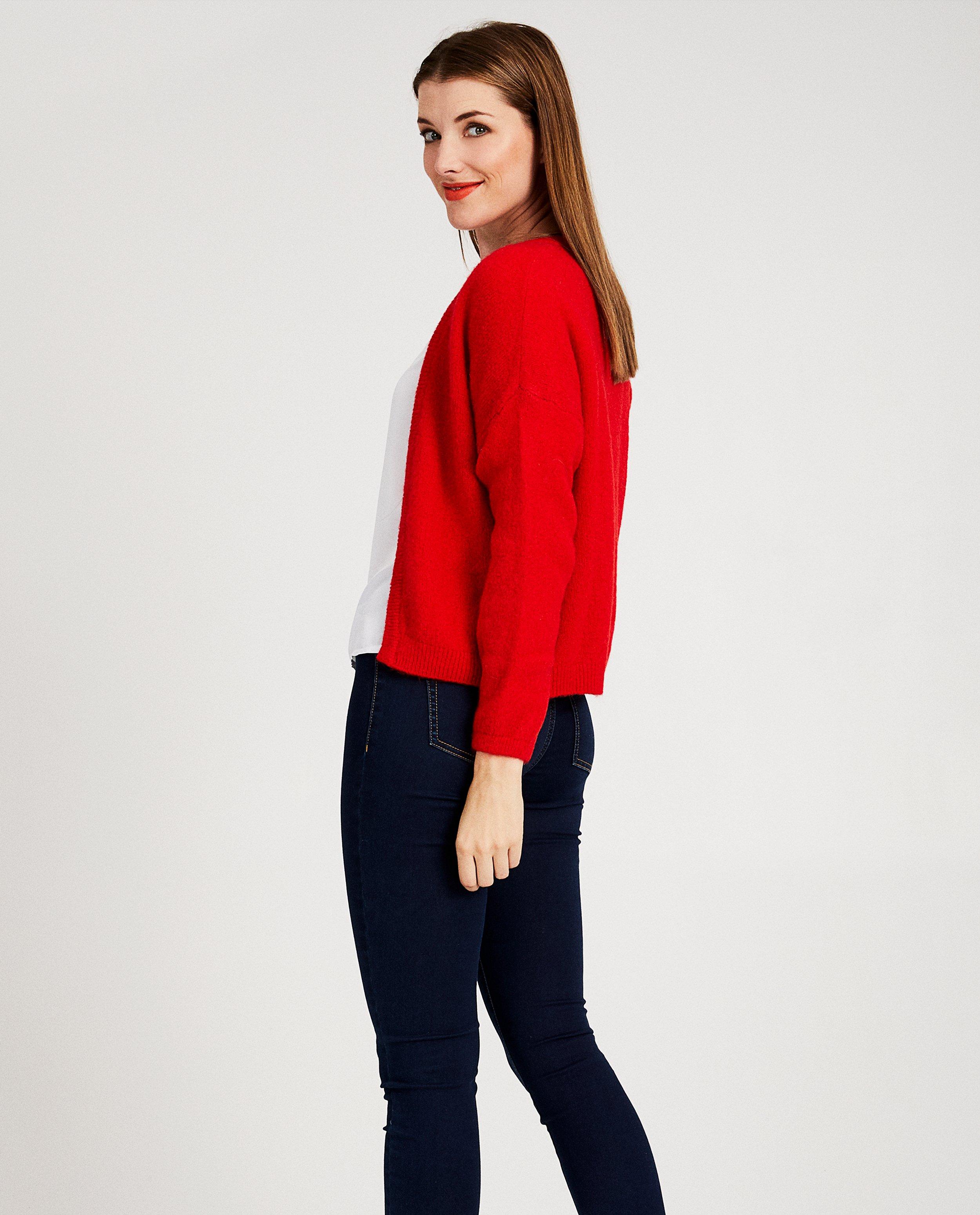 Cardigans - Cardigan rouge Ella Italia