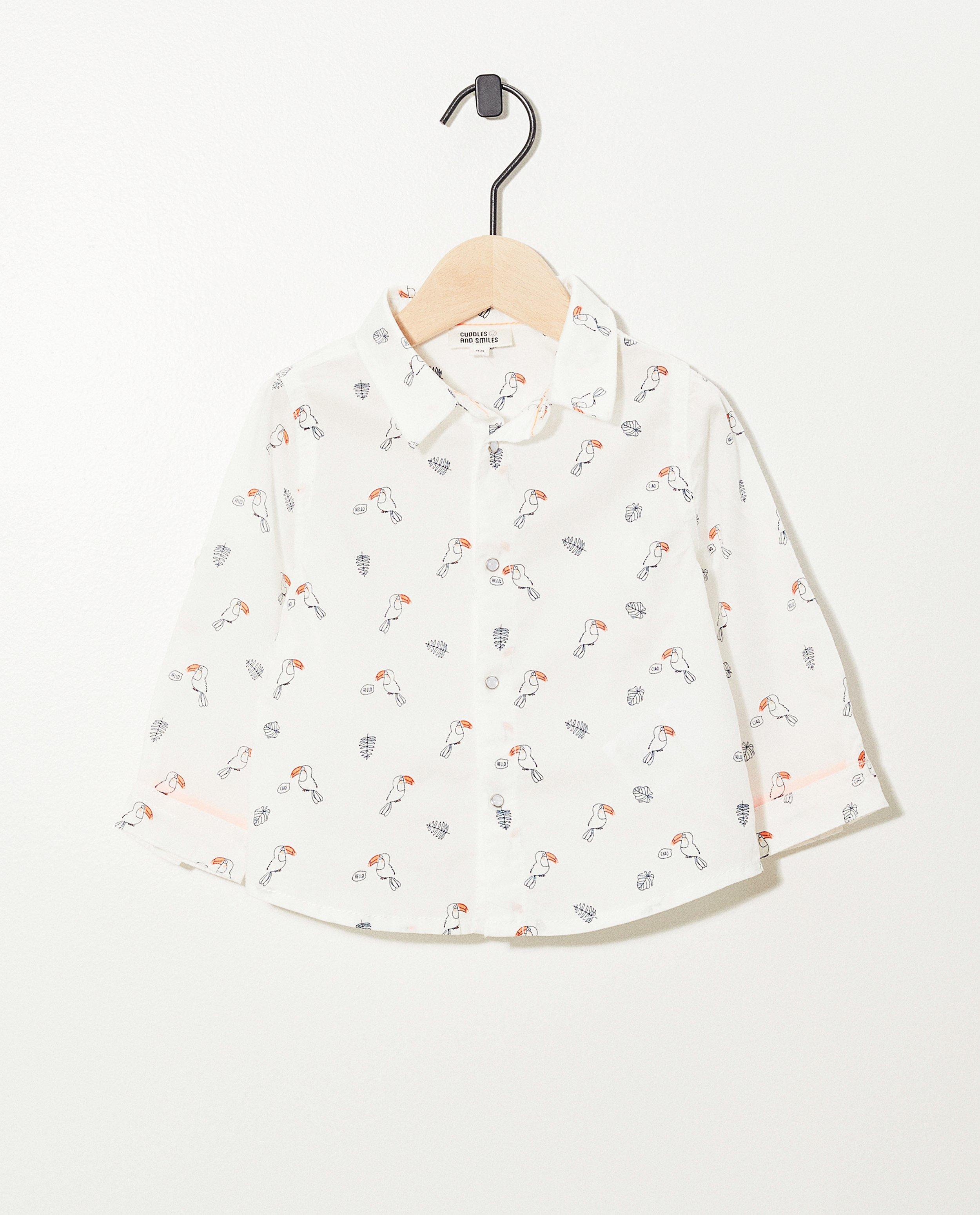 Chemise blanche - imprimé de toucan - Cuddles and Smiles