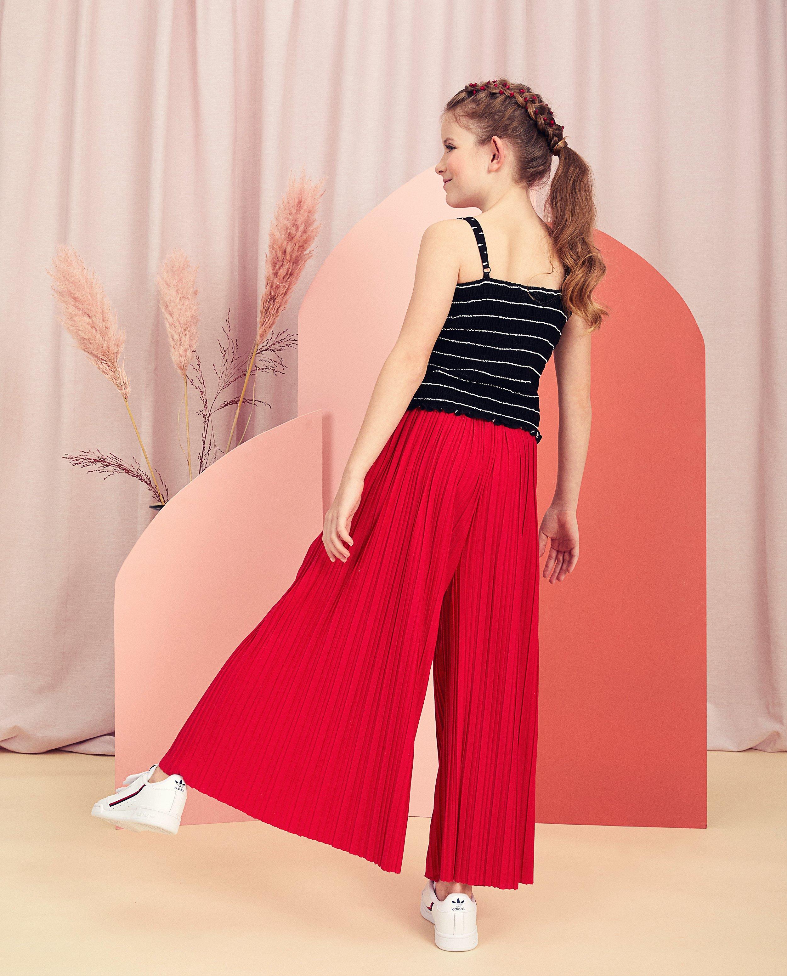 Pantalons - Pantalon plissé rouge Communion