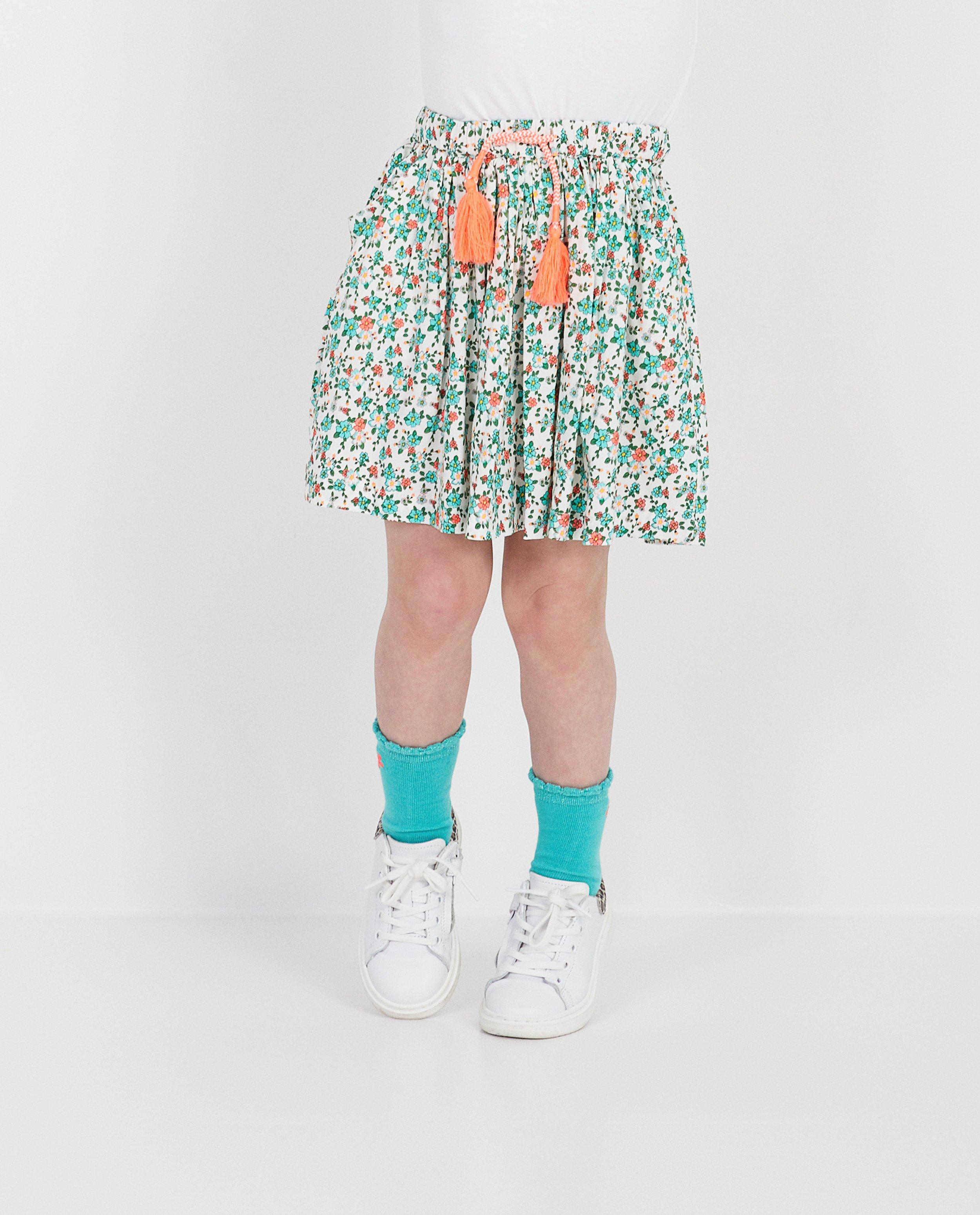 Rokken - Witte rok met bloemenprint Heidi