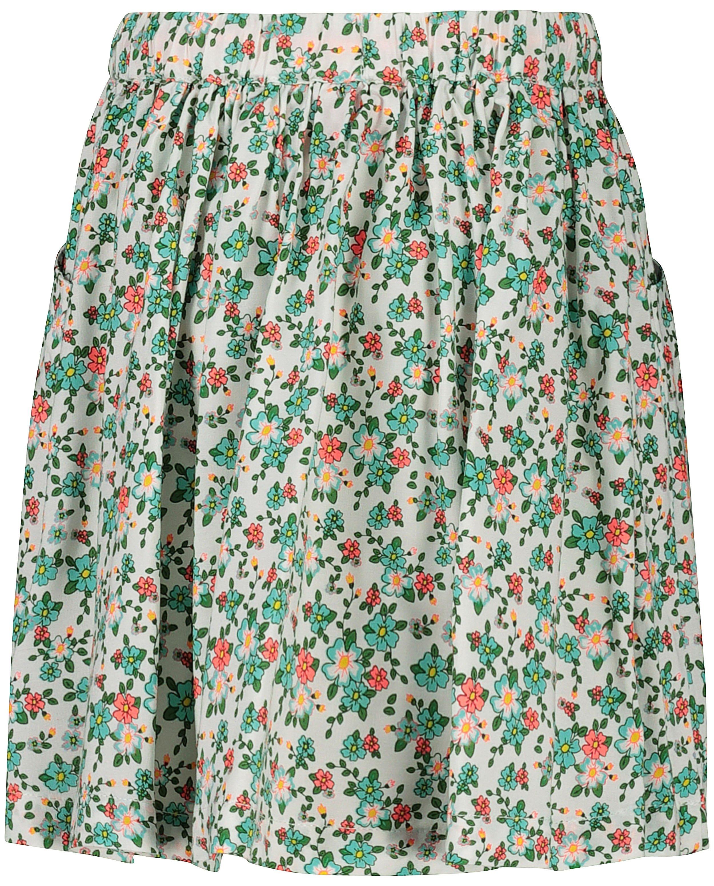 Rokken - Witte rok met bloemenprint Heidi