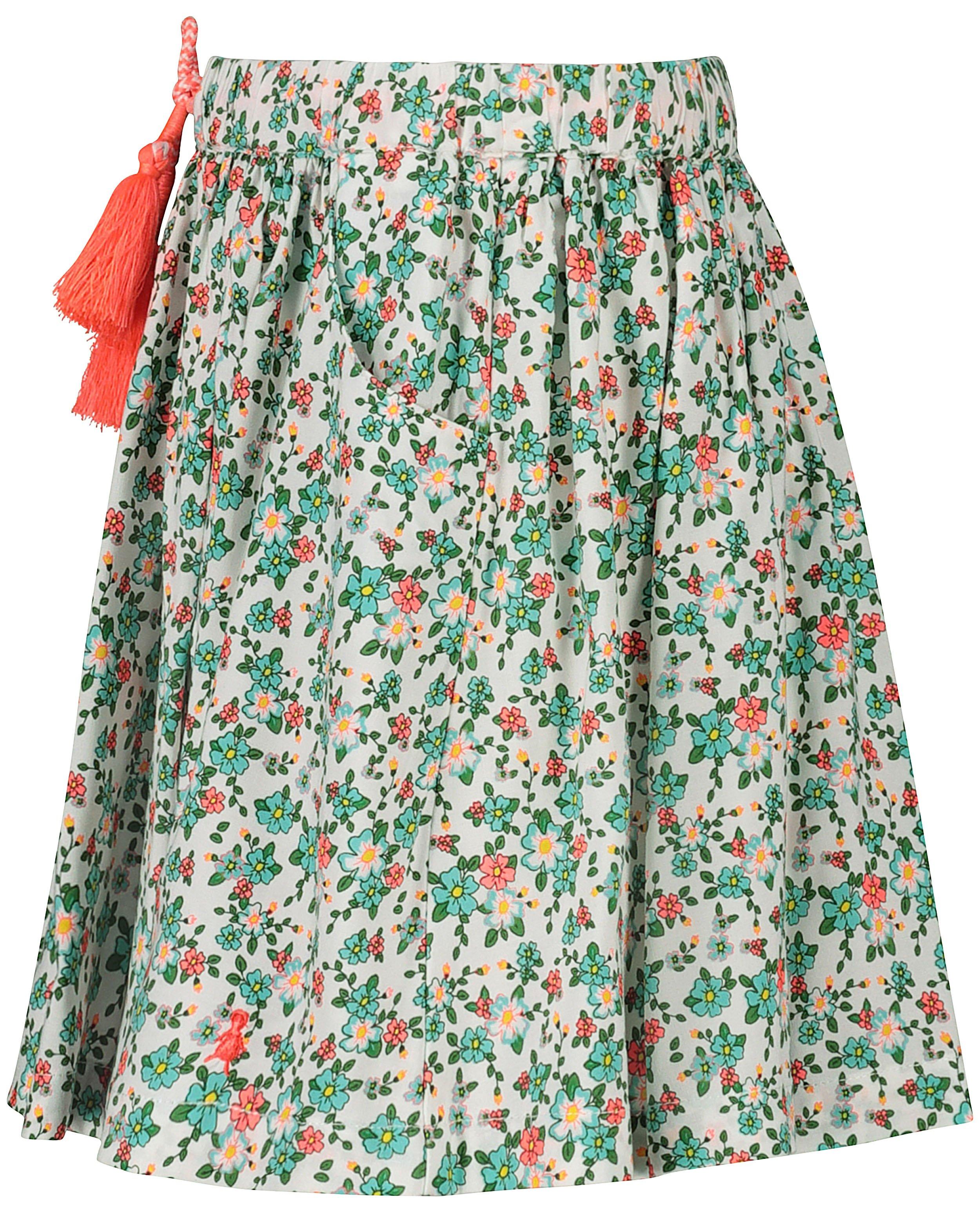 Rokken - Witte rok met bloemenprint Heidi