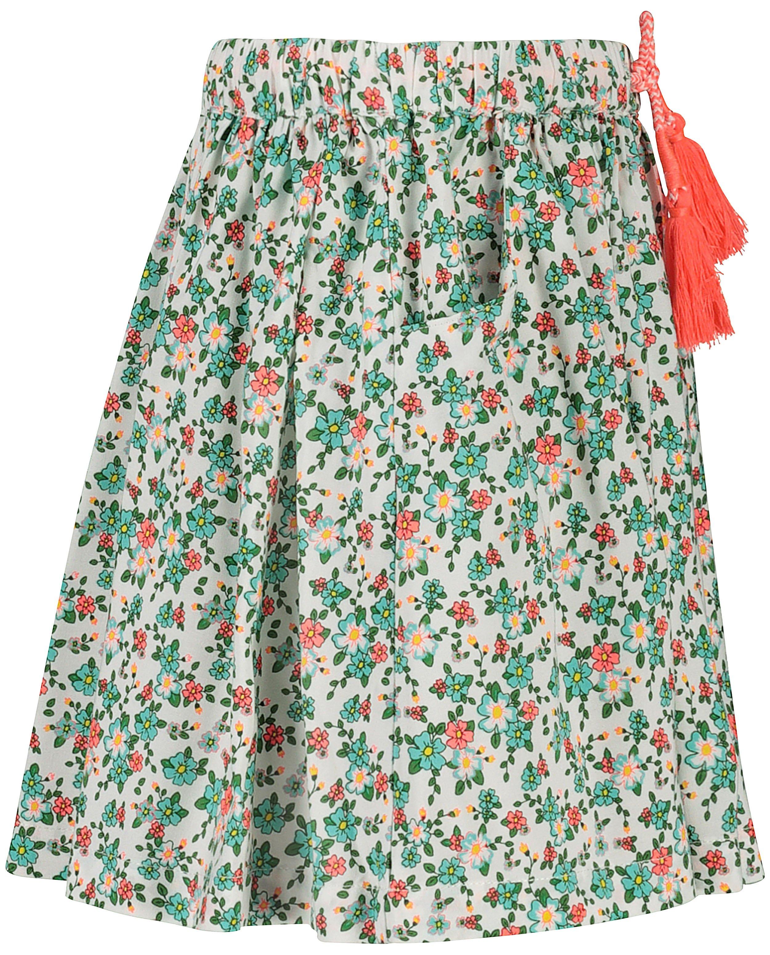 Rokken - Witte rok met bloemenprint Heidi