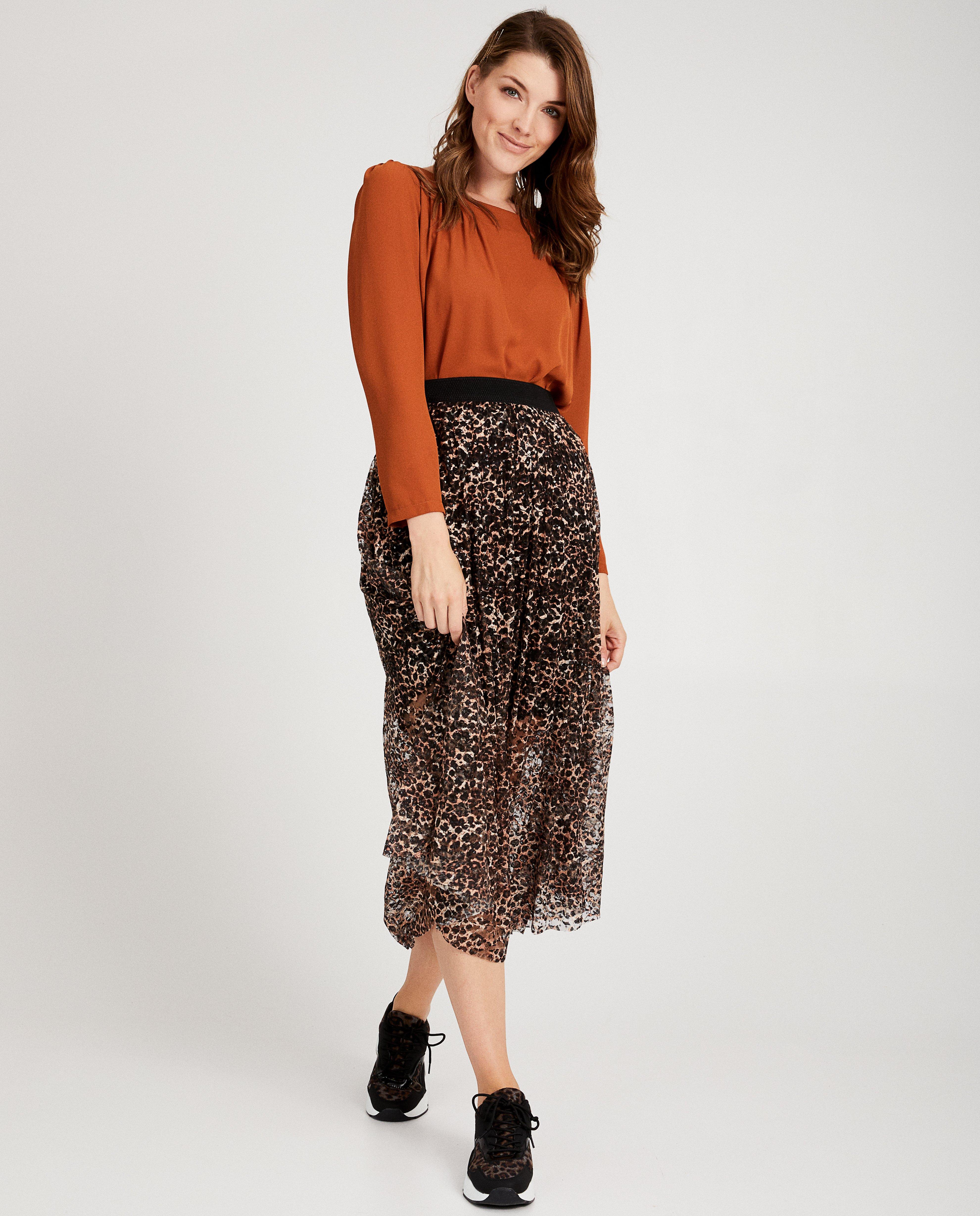Kanten maxi-rok print Ella Italia - kant - Ella Italia