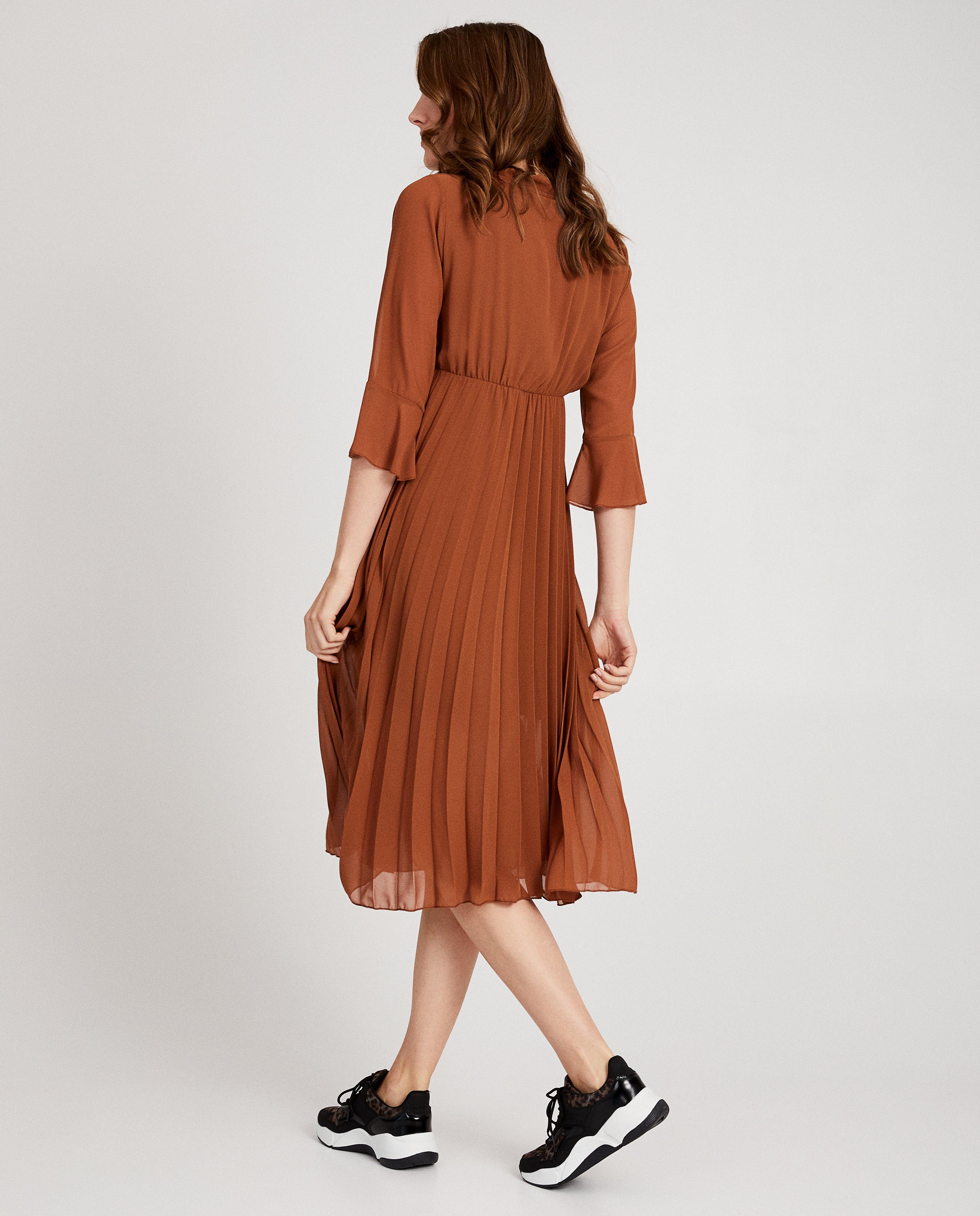 Cognac maxi-jurk Ella Italia - Product Detail - lichtbruin - afbeelding nummer 3